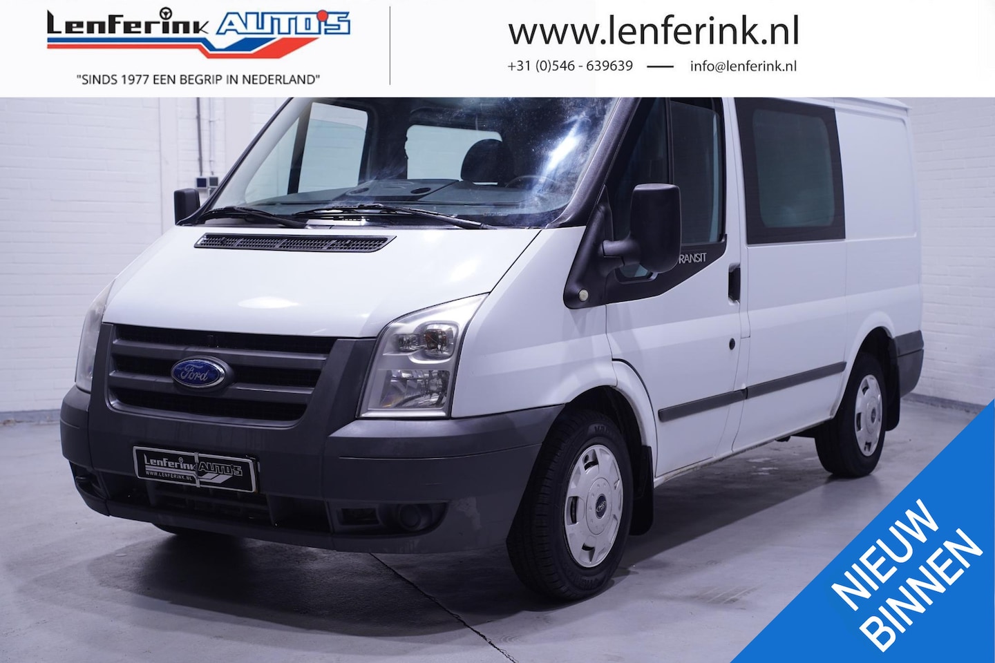 Ford Transit - 2.2 TDCI Dubbel Cabine 5-Zits Airco, NAP Trekhaak, Elek. Pakket, APK 03-2025 - AutoWereld.nl