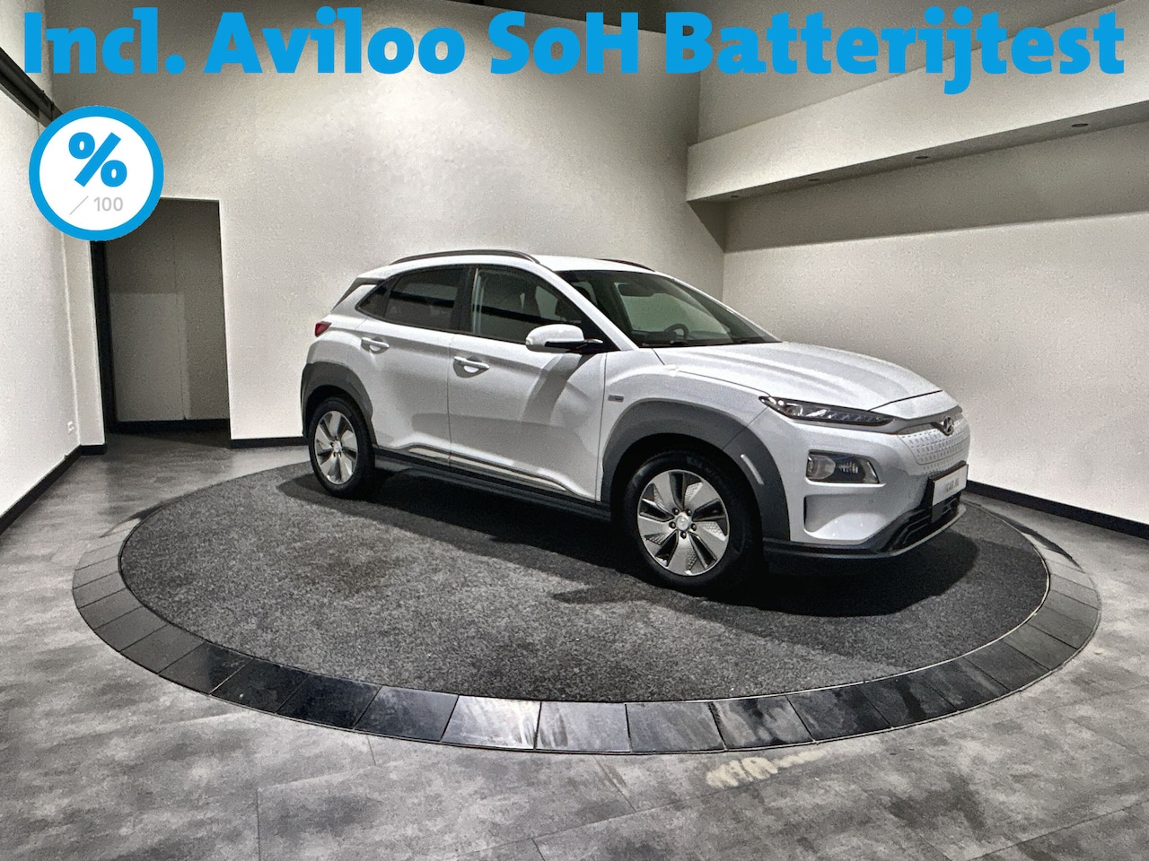 Hyundai Kona Electric - EV Premium 64 kWh | Lederen Bekleding   SoH ( batterijtest ) 100 % score - AutoWereld.nl