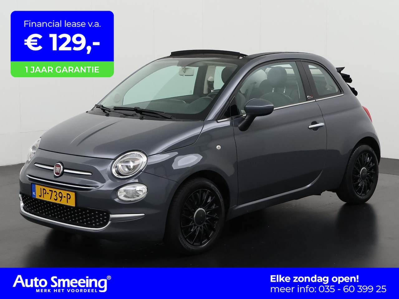 Fiat 500 C - 0.9 TwinAir Turbo Lounge | Navigatie | Leder | Lichtmetalen Velgen | Zondag Open! - AutoWereld.nl