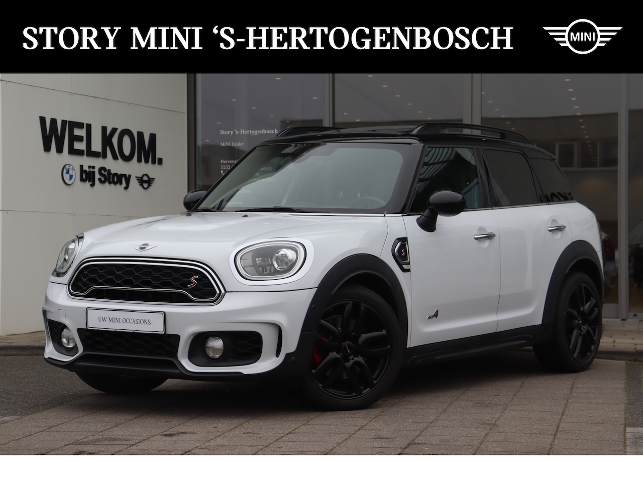 MINI Countryman - Cooper S ALL4 JCW Chili Automaat / Panoramadak / Achteruitrijcamera / Comfort Access / LED - AutoWereld.nl