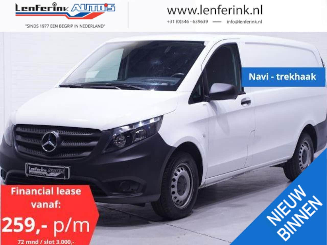 Mercedes-Benz Vito - 116 CDI 163 pk Lang Navi, Camera, NAP Trekhaak, Laadruimte Pakket, PDC V+A, Cruise Control - AutoWereld.nl