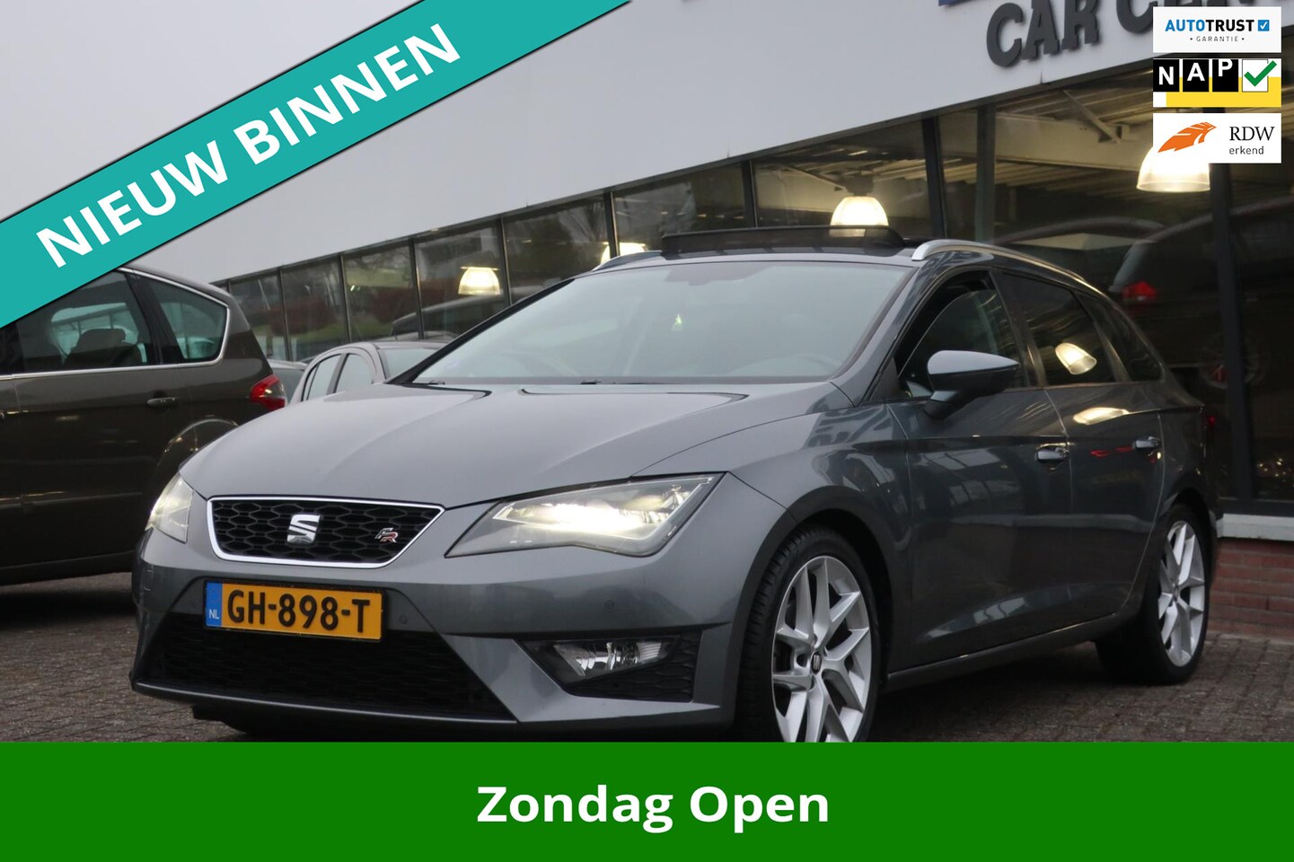 Seat Leon ST - 1.4 TSI ACT FR Dynamic 2e EIG_LED_PANO_PDC V+A_18-INCH. - AutoWereld.nl