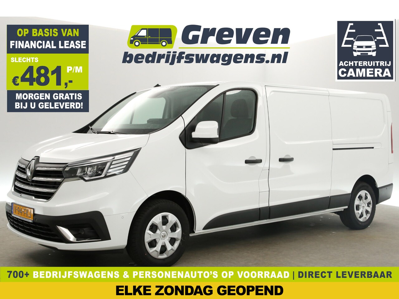 Renault Trafic - 2.0 dCi T30 L2H1 Airco Camera Cruise Carplay 2xSchuifdeur LED 3 Persoons Navi PDC - AutoWereld.nl