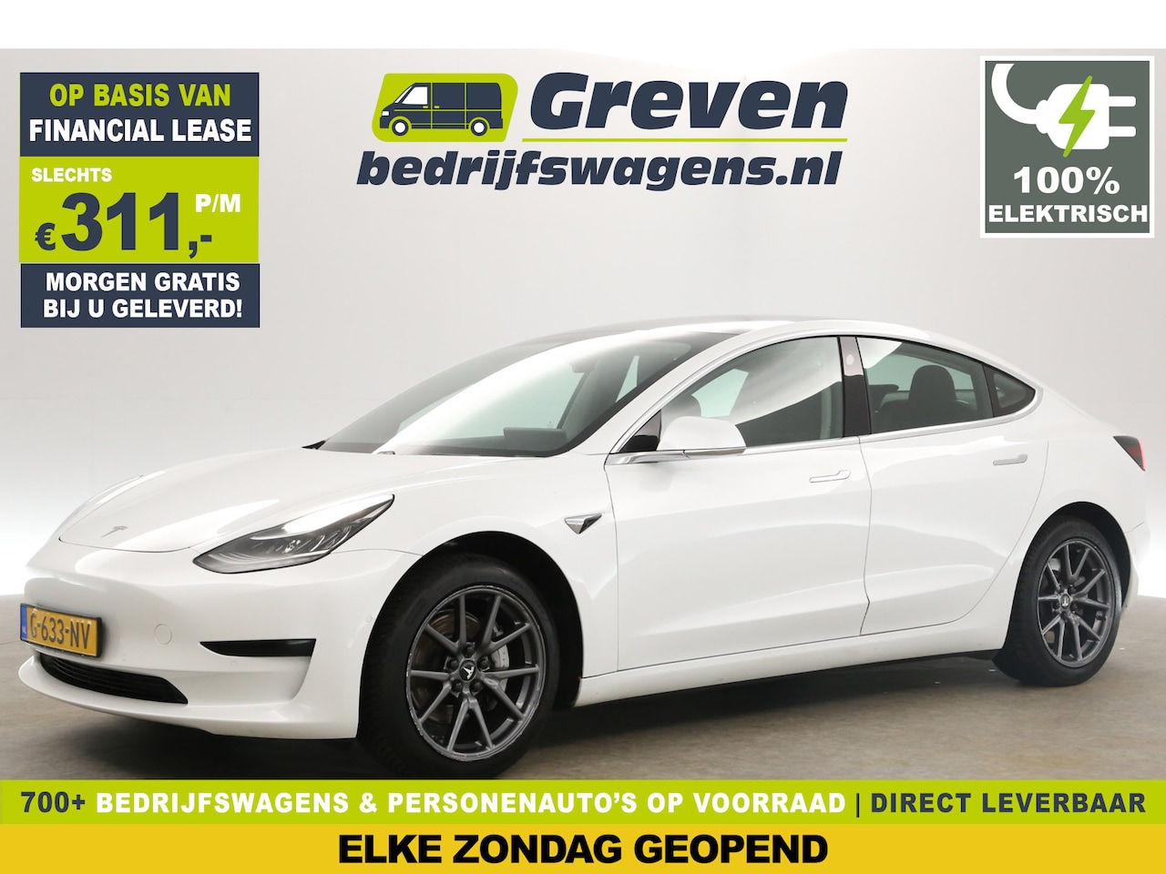 Tesla Model 3 - Standard RWD Plus 60 kWh 238PK Autopilot Automaat Elektrisch Camera Clima Navigatie LED St - AutoWereld.nl