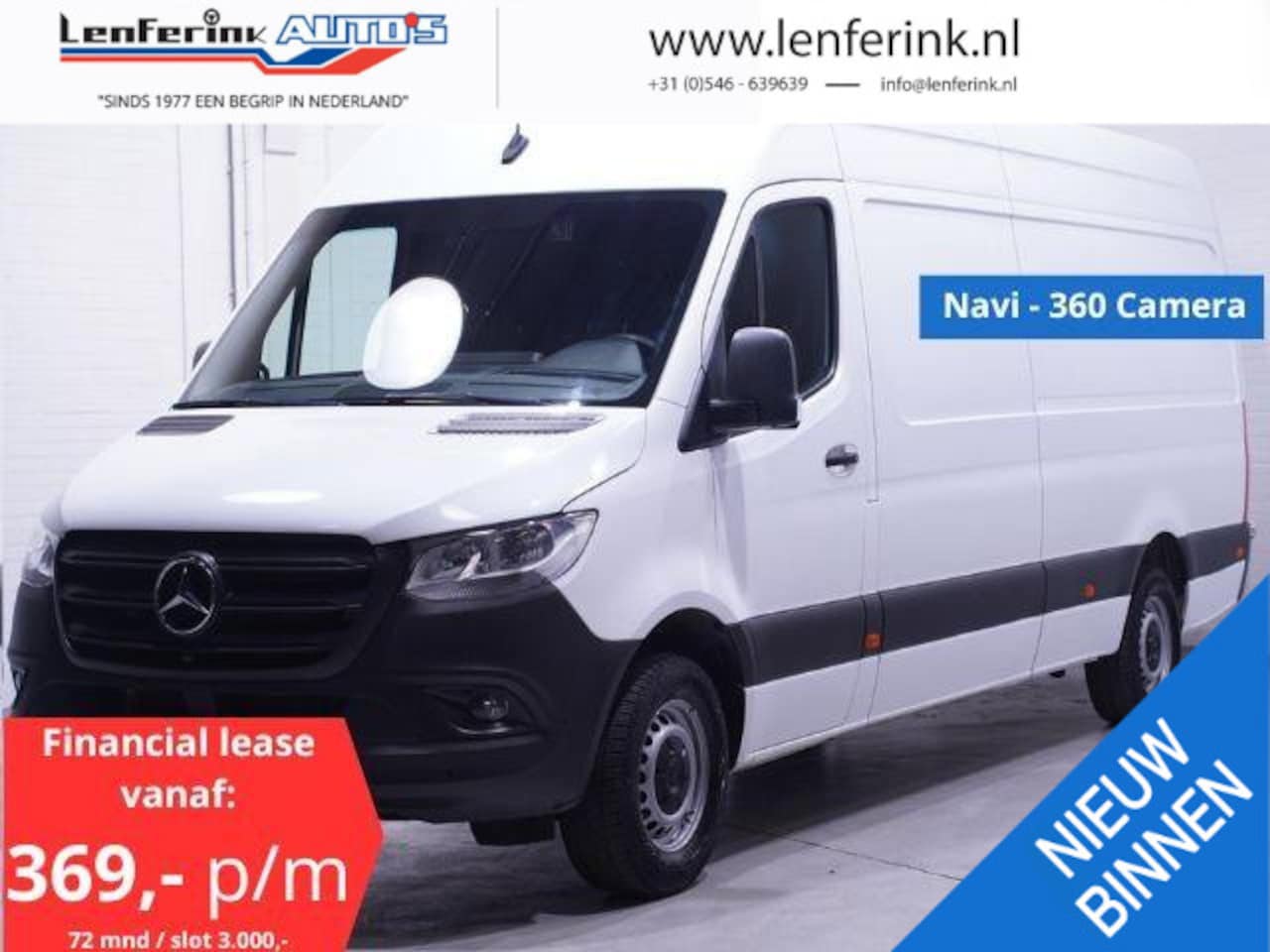 Mercedes-Benz Sprinter - 315 CDI 150 pk L3H2 BPM Vrij, Navi, 360 Camera PDC V+A, Cruise Control, Laadruimte Pakket, - AutoWereld.nl