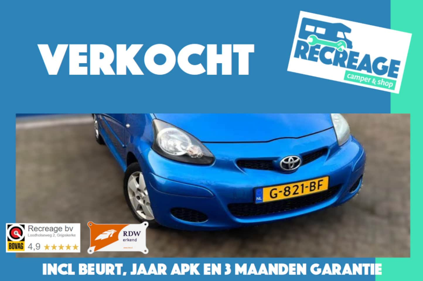 Toyota Aygo - 1.0 12v VVT-i Access | airco, carplay, jaar apk, beurt en 3mnd garantie - AutoWereld.nl