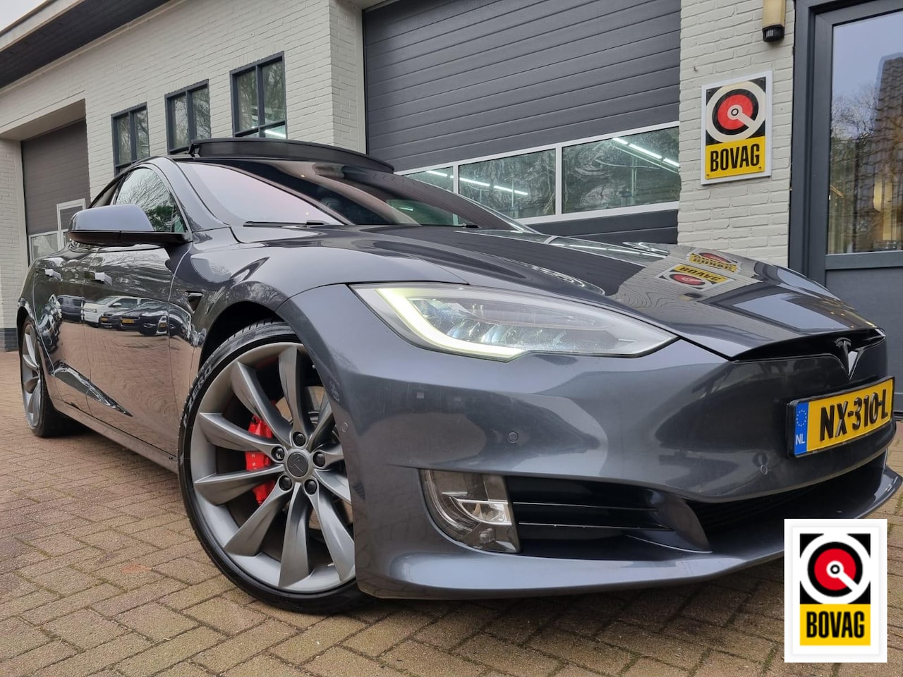 Tesla Model S - 100D / EAP / CCS / 21" / Chrome delete / Carbon / Panoramadak / Cold Climate package - AutoWereld.nl