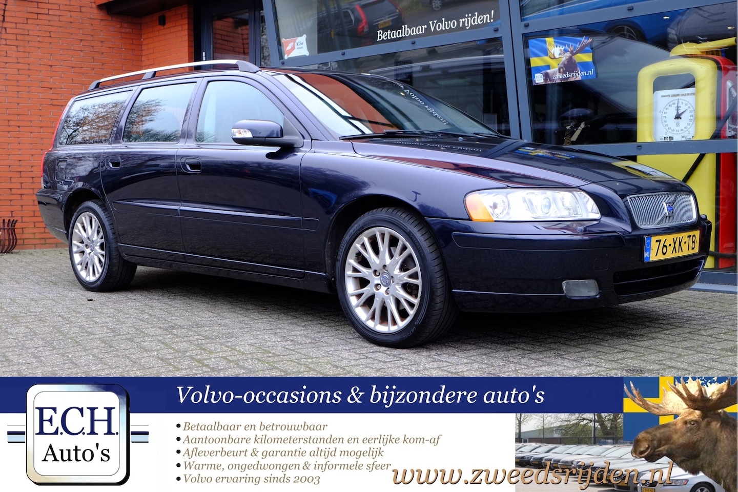 Volvo V70 - 2.4 Edition Sport 2.4 140 pk Edition Sport, Leer, Xenon, Navi, Trekhaak - AutoWereld.nl