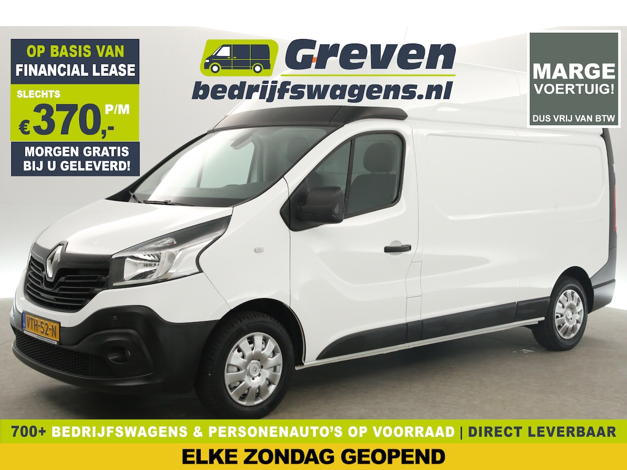 Renault Trafic - 1.6 dCi T29 L2H2 Marge | Airco Parkeersensoren Elektrpakket Stoelverwarming Schuifdeur - AutoWereld.nl