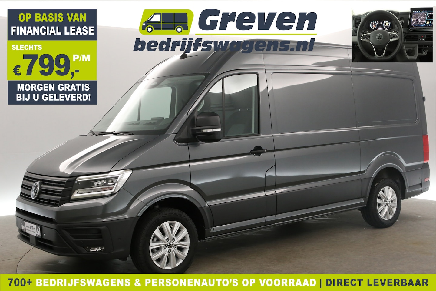 Volkswagen Crafter - 30 2.0 TDI Exclusive L3H3 | NIEUW | BPM Vrij | 141PK Automaat Full LED ACC Airco Camera Ca - AutoWereld.nl