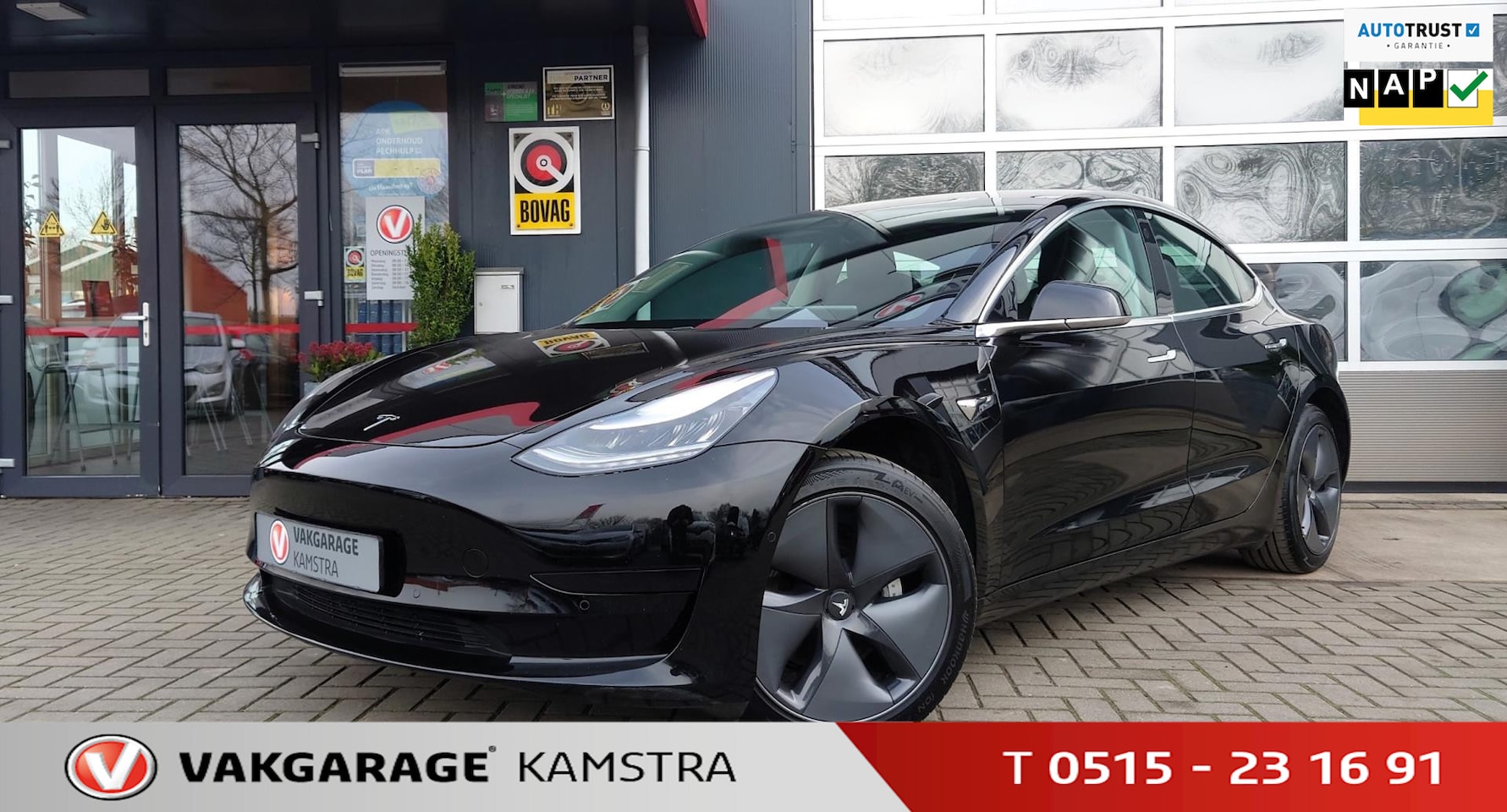 Tesla Model 3 - Standard RWD Plus 60kWh NAP Navi/Panodak/Leder - AutoWereld.nl