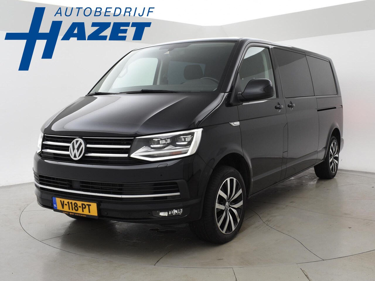 Volkswagen Transporter - 2.0 TDI 204 PK DSG L2H1 DUBBEL CABINE HIGHLINE + 2 SCHUIFDEUREN | LED | 18 INCH | ADAPTIVE - AutoWereld.nl