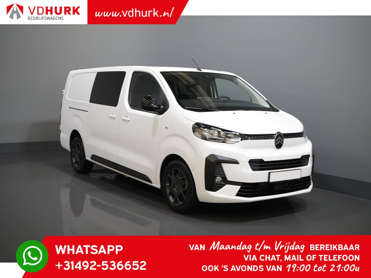 Citroën Jumpy - 2.0 HDI 180pk Aut. L3 DC Dubbel Cabine/ 2x Schuifdeur/ Navi/ Carplay/ Camera/ PDC/ Cruise/ - AutoWereld.nl