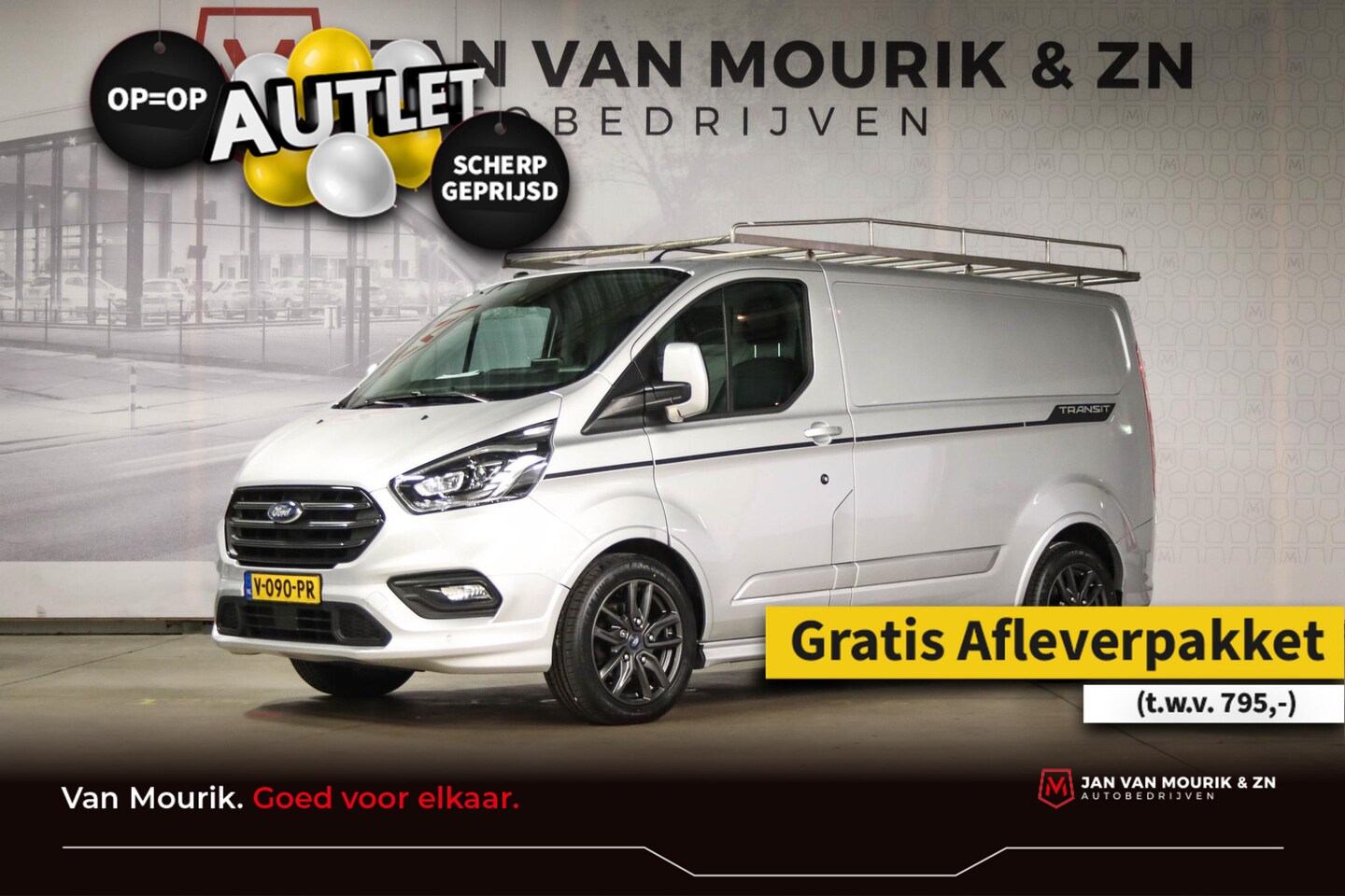 Ford Transit Custom - 290 2.0 TDCI L1H1 Sport | DAKDRAGER | HALF LEDER | AIRCO | CRUISE | BLIS | NAVI | DAB | AP - AutoWereld.nl