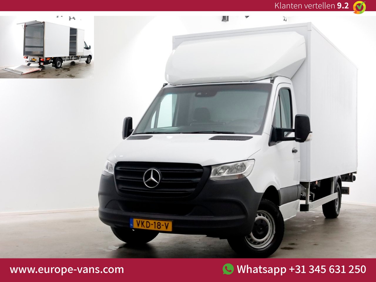 Mercedes-Benz Sprinter - 314 CDI 143pk E6 Bakwagen met laadklep en zijdeur L440 1020kg laadverm. 04-2021 - AutoWereld.nl