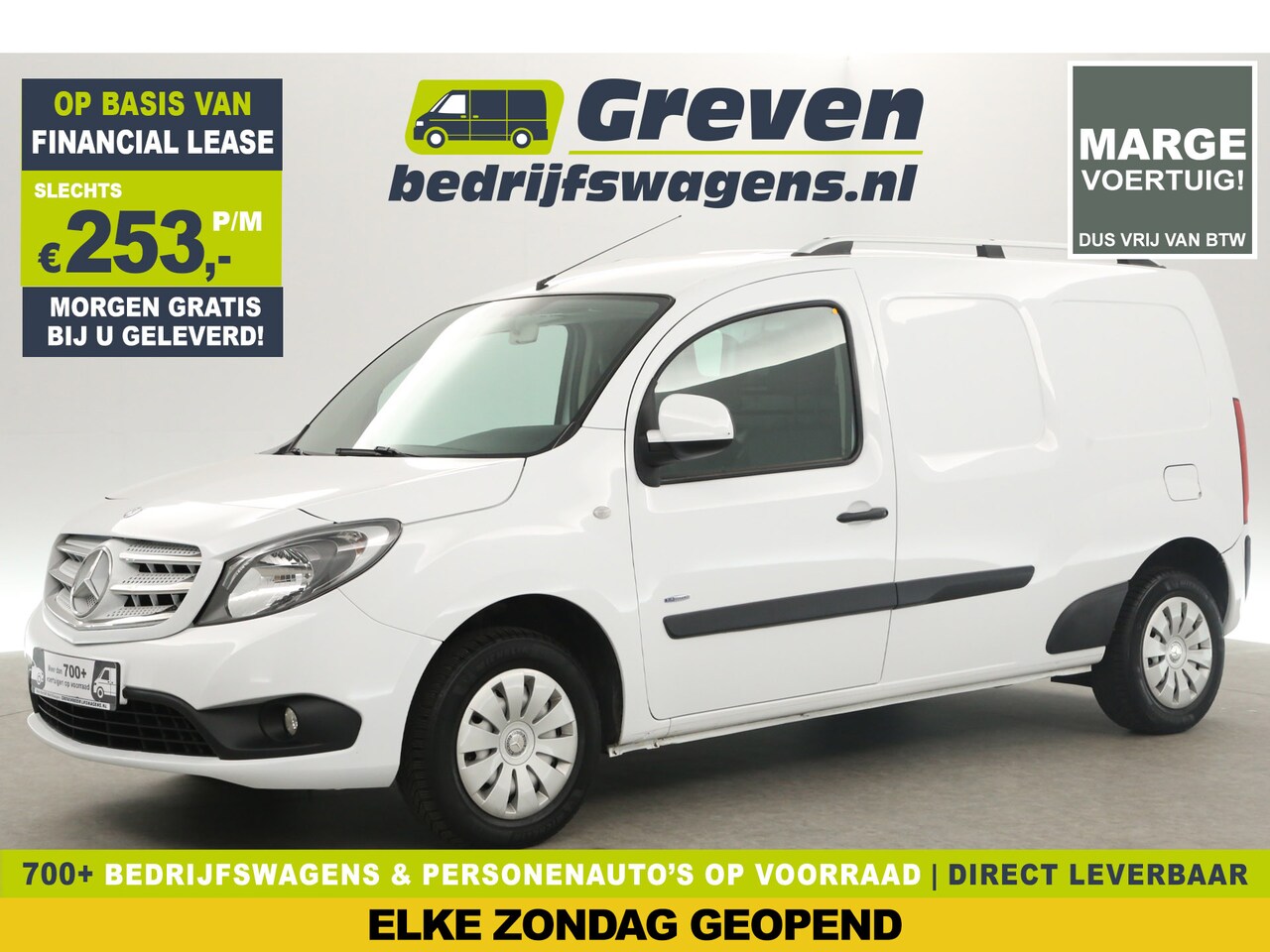 Mercedes-Benz Citan - 111 CDI L2H1 Marge | Airco Elektrpakket Bluetooth Schuifdeur Trekhaak - AutoWereld.nl