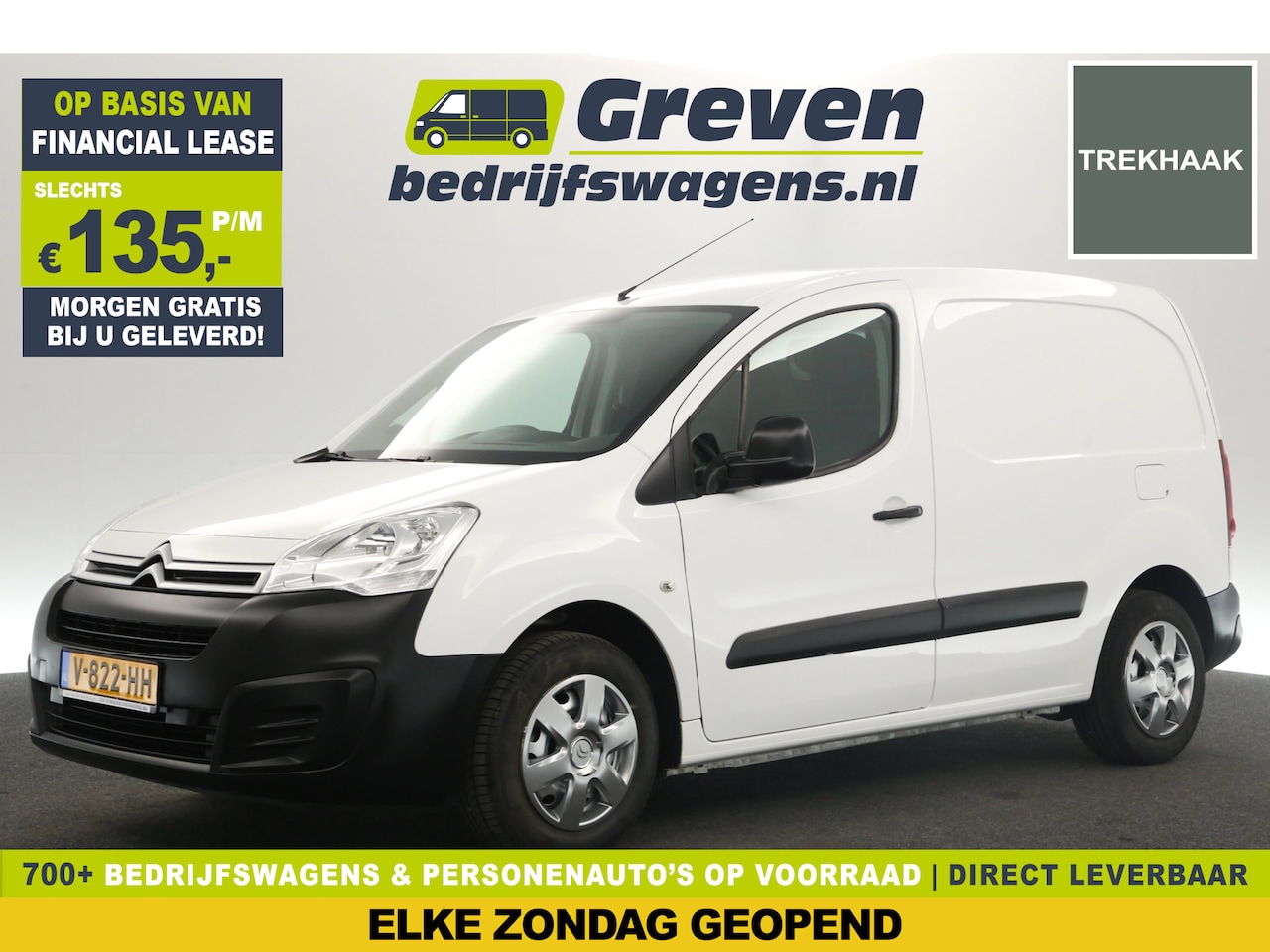 Citroën Berlingo - 1.6 BlueHDI L1H1 Airco Cruisecontrol Elektrpakket Schuifdeur Trekhaak - AutoWereld.nl