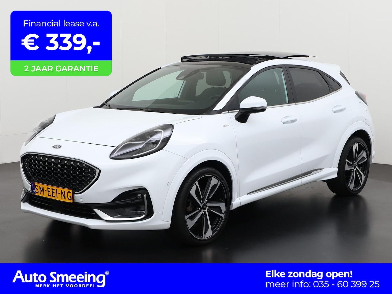 Ford Puma - 1.0 EcoBoost Hybrid ST-Line Vignale | Schuifdak | Leder | Trekhaak | Zondag Open! - AutoWereld.nl