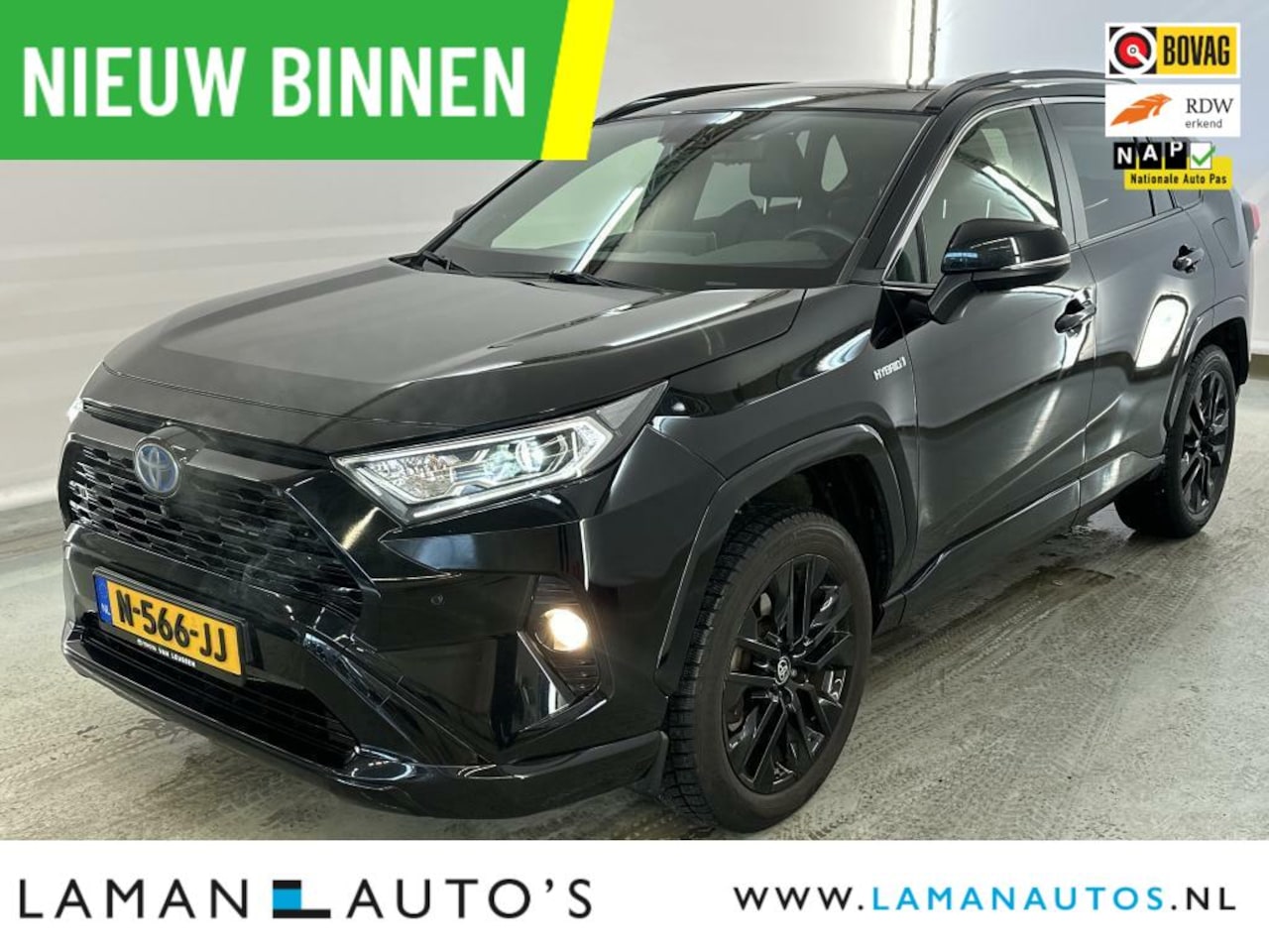 Toyota RAV4 - 2.5 Hybrid 218pk Black Edition | Panorama JBL CarPlay Halfleder ECC Nav 19" LMV ACC 360 Ca - AutoWereld.nl