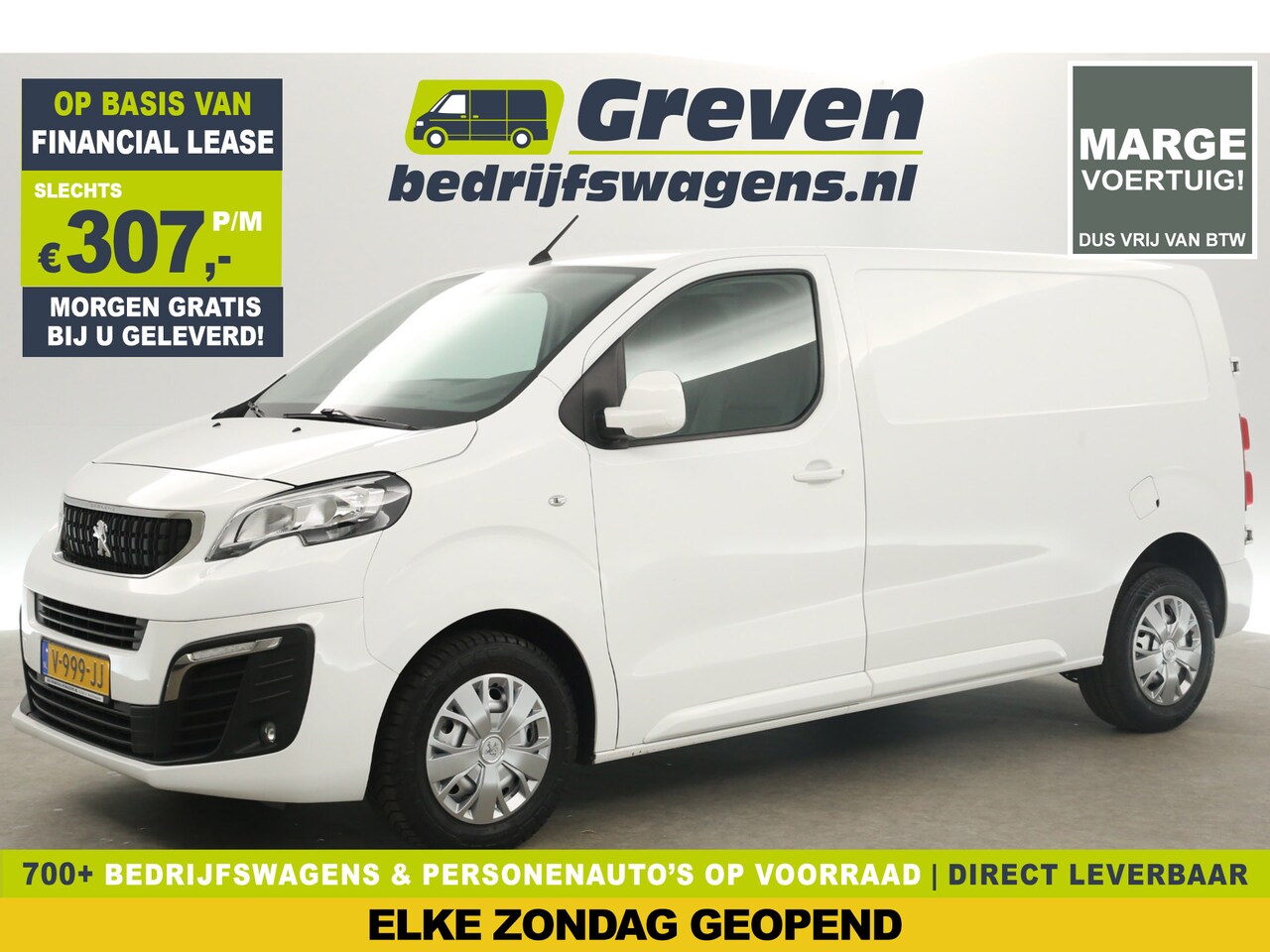 Peugeot Expert - 231S 2.0 BlueHDI L2H1 Marge | Airco Cruise LED Parkeersensoren 3 Persoons Elektrpakket Tre - AutoWereld.nl