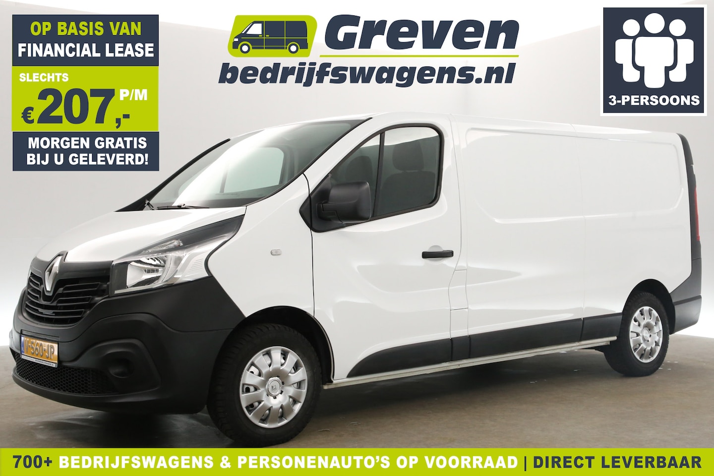 Renault Trafic - 1.6 dCi T29 L2H1 3 Persoons Trekhaak Elektrpakket Bluetooth Schuifdeur - AutoWereld.nl