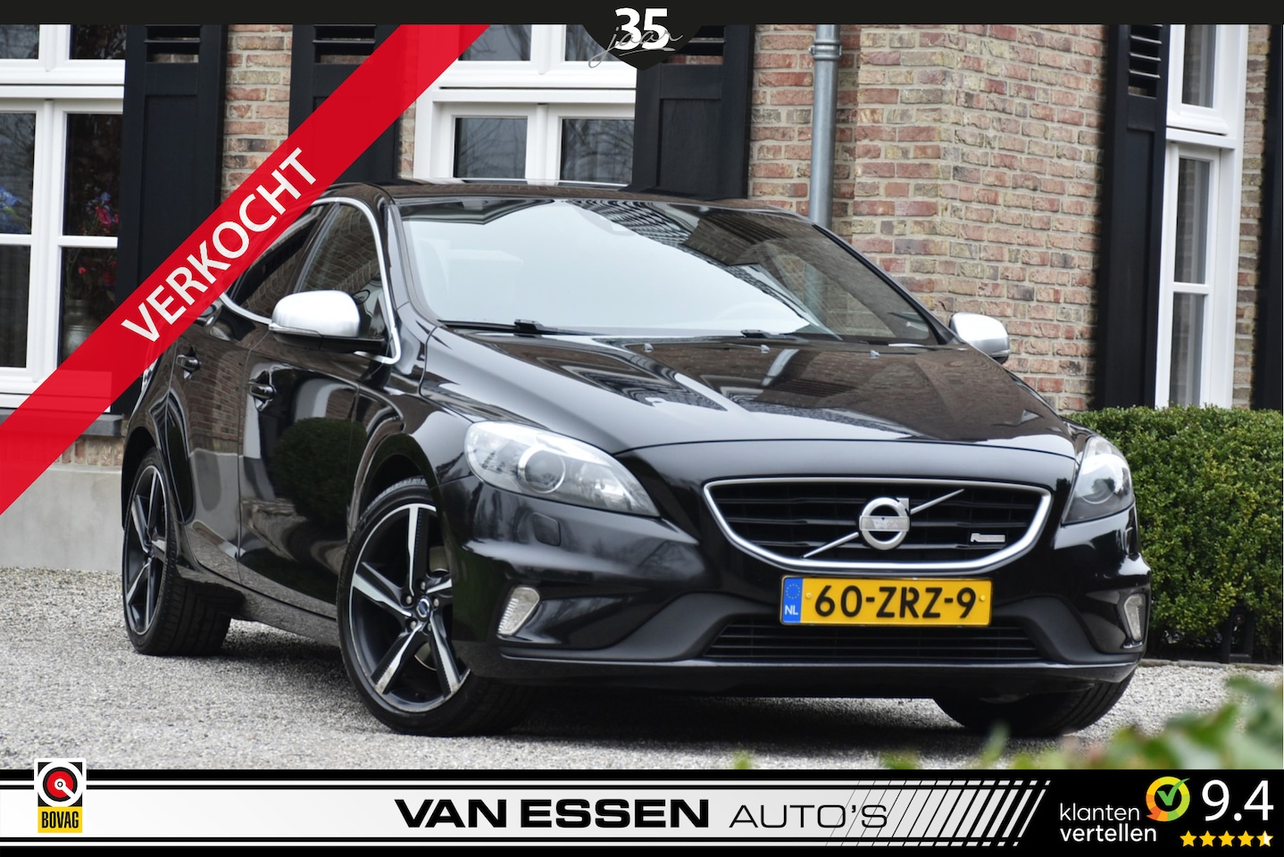 Volvo V40 - 1.6 T3 R-Design Navi Camera Trekhaak Stoelverw. Nieuwe APK NL-Auto! - AutoWereld.nl