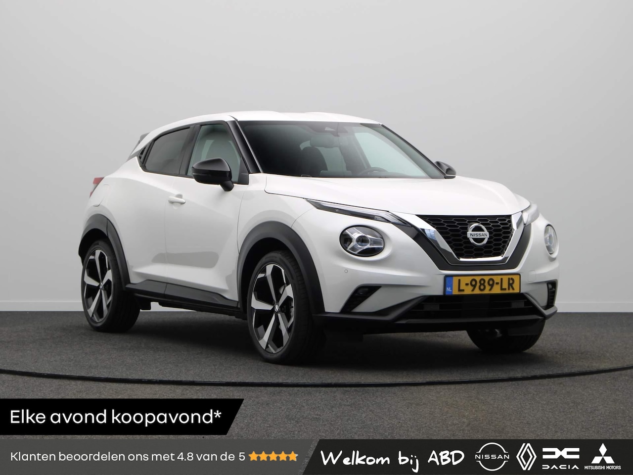 Nissan Juke - 1.0 DIG-T Tekna | Automaat | Parkeersensoren voor en achter met rondom Camera's | Adaptiev - AutoWereld.nl