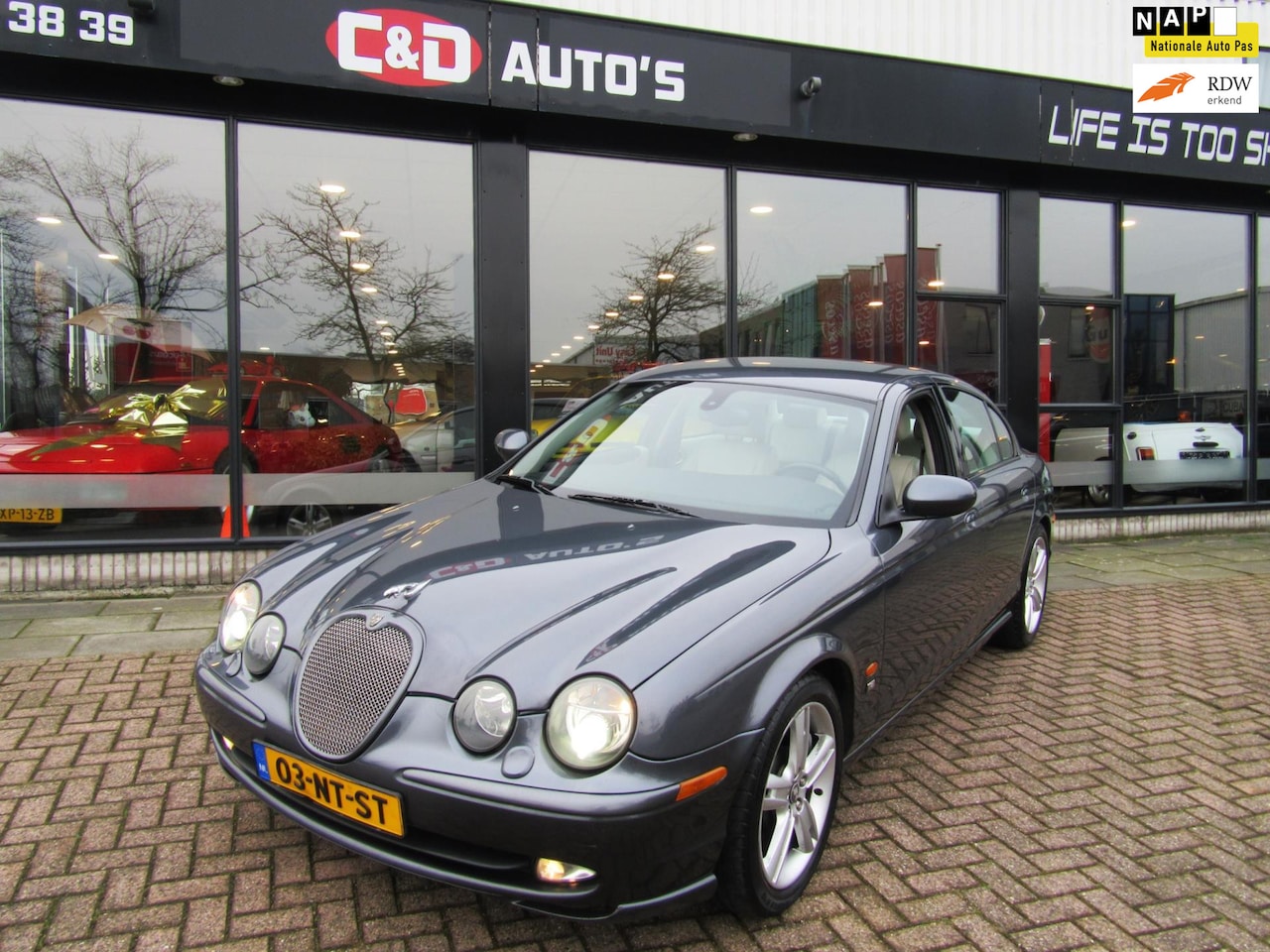 Jaguar S-type - 4.2 V8 R S/C 400PK LEDER NAVI ZEER NETTE AUTO - AutoWereld.nl