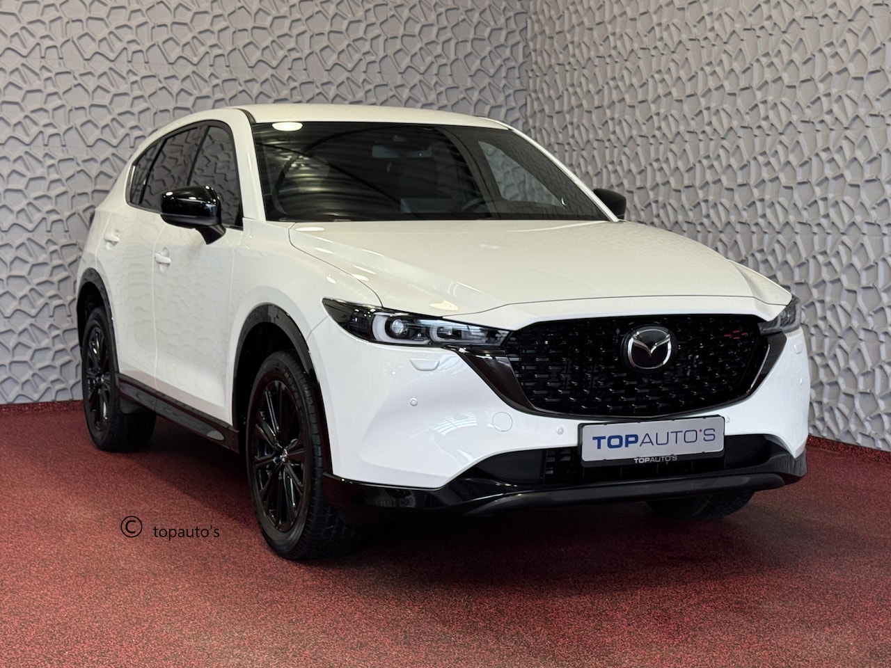 Mazda CX-5 - 2.0 E SkyActiv MHEV 165 HOMURA BLACKLINE PACK LEER/ALCANTARA ELEK.KLEP ADAP.CRUISE 19''LMV - AutoWereld.nl