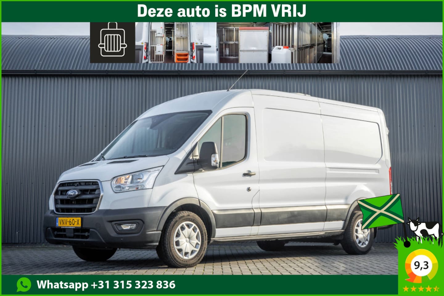 Ford Transit - 2.0 TDCI L3H2 | Euro 6 | 130 PK | Diertransport / Huisdiervervoer | Cruise | Airco | Camer - AutoWereld.nl