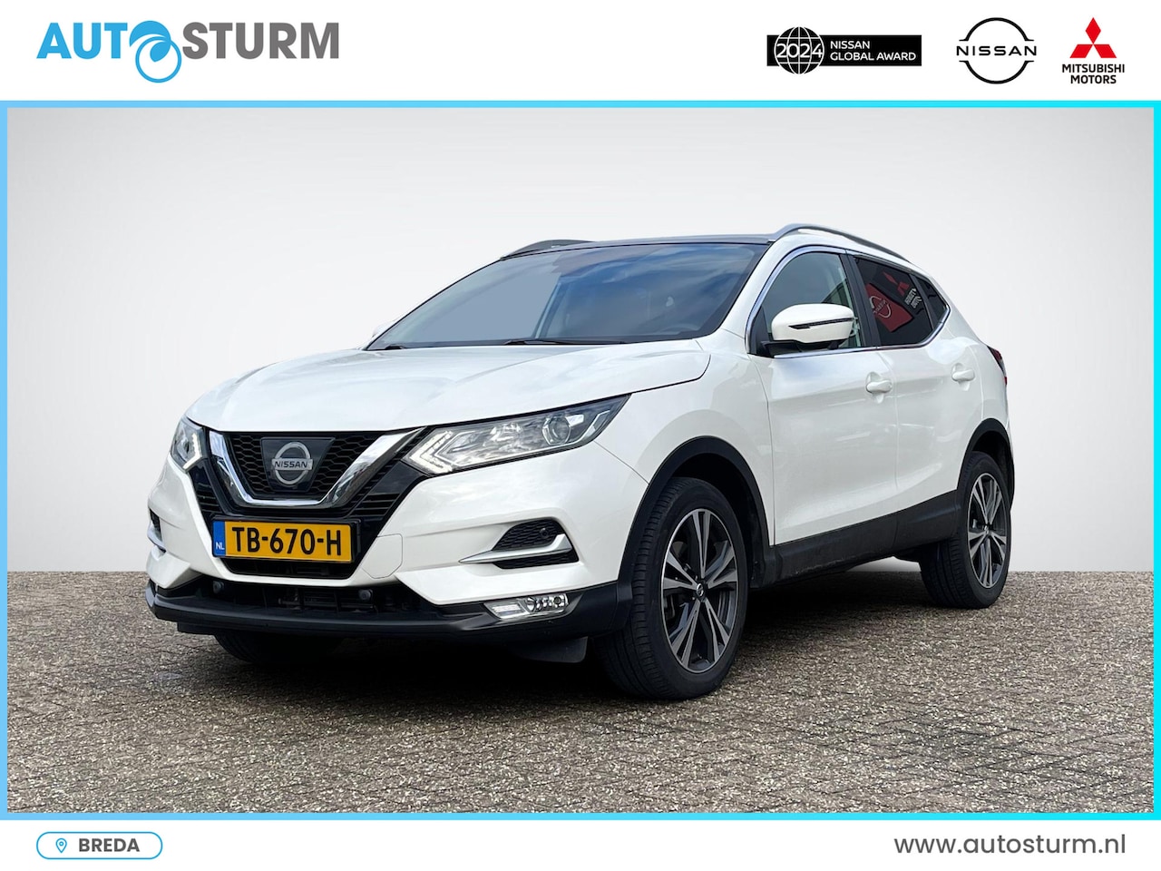 Nissan Qashqai - 1.2 N-Connecta Design Pack | Panoramadak | Navigatie | 360° Camera | Keyless Entry | Cruis - AutoWereld.nl