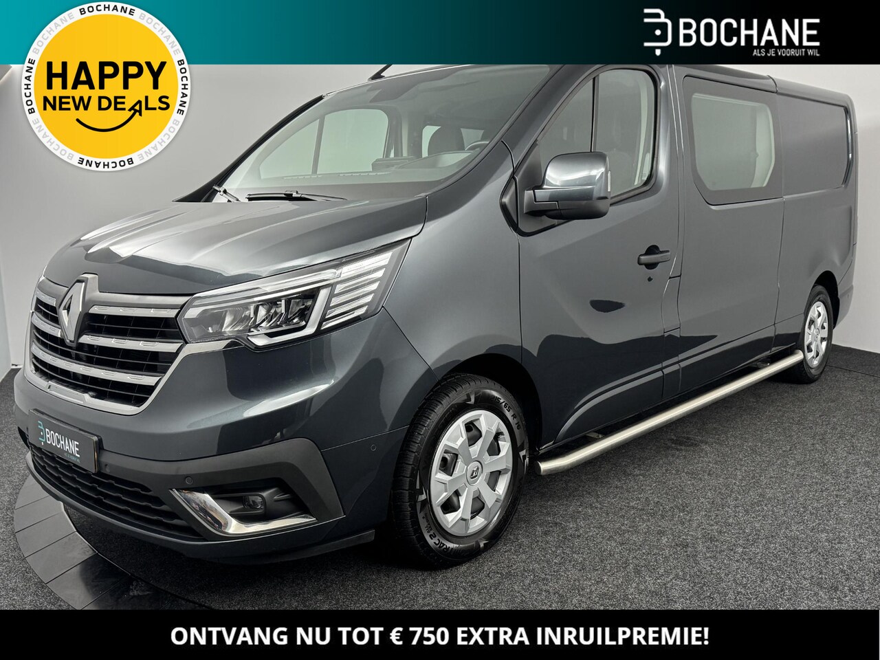 Renault Trafic - 2.0 dCi 150 EDC T30 L2H1 Luxe DC | Navigatie | Camera | Trekhaak | - AutoWereld.nl