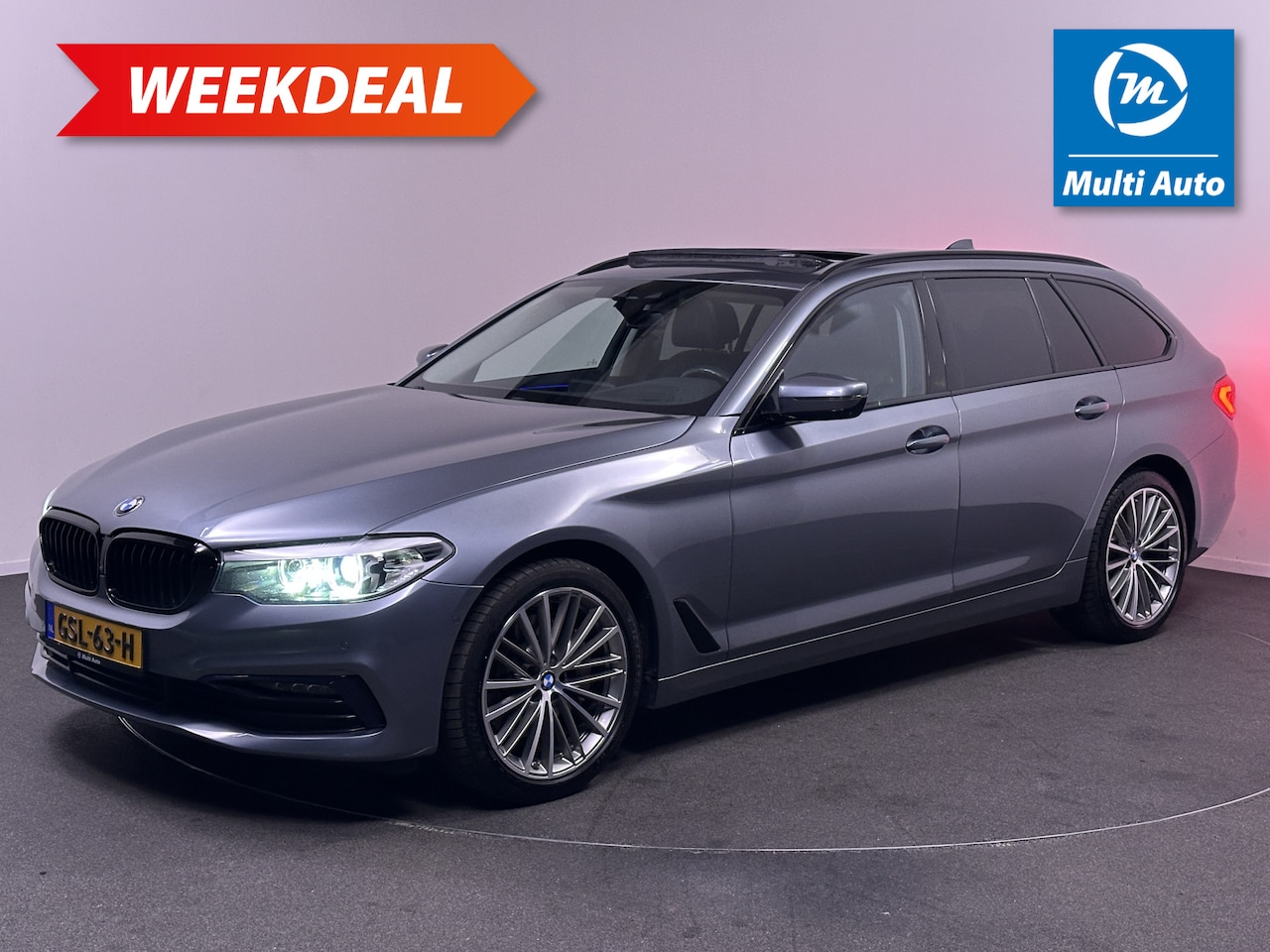 BMW 5-serie Touring - 530i Sportline 252pk | Panodak | Luxe Lederen comfortstoelen Memory | Head-up Display | Ca - AutoWereld.nl