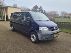 Volkswagen Transporter - 2.5 TDI 340 4M Budgetline DC Dubbele Cabine Airco Lang Blauw 2008