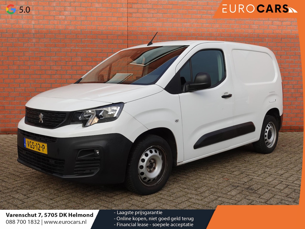 Peugeot Partner - 1.5 HDI 130PK Aut. Asphalt Airco Navi PDC VA 360 Camera Bluetooth Cruise Control Leder MF - AutoWereld.nl