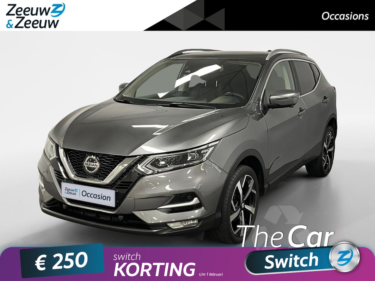 Nissan Qashqai - 1.3 DIG-T Premium Edition Navi leer stoelverwarming electrische stoelen panoramadak 19inch - AutoWereld.nl