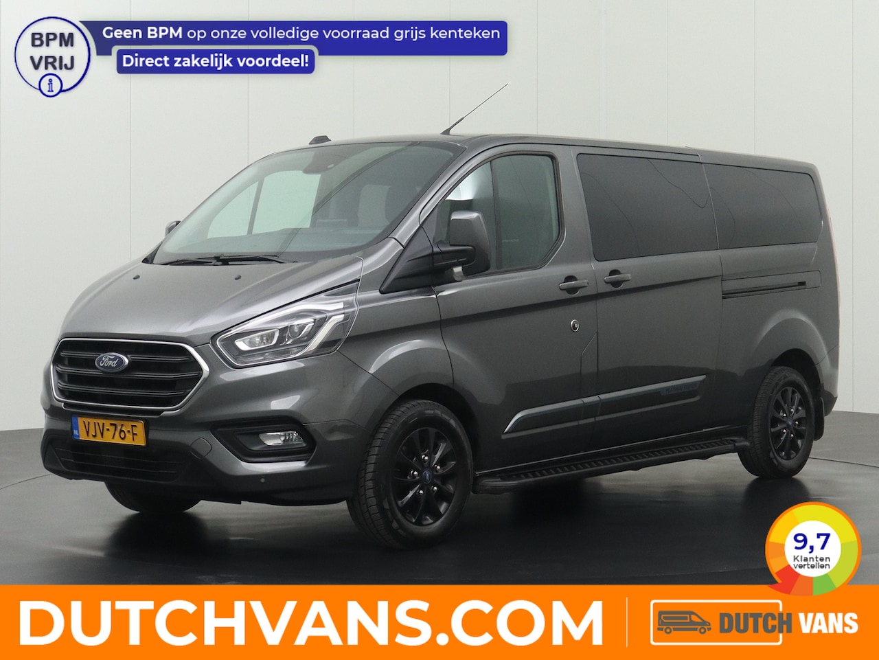 Ford Transit Custom - 2.0TDCI 130PK Automaat Platinum Edition Dubbele Cabine | Bomvol ! | 2xSchuifdeur | Trekhaa - AutoWereld.nl