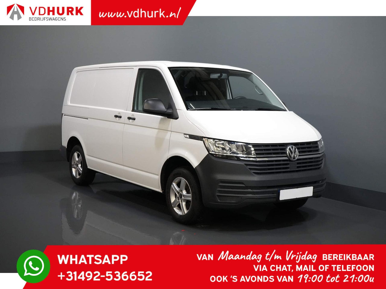 Volkswagen Transporter - T6.1 2.0 TDI 110 pk Carplay/ PDC/ Airco/ Bluetooth - AutoWereld.nl