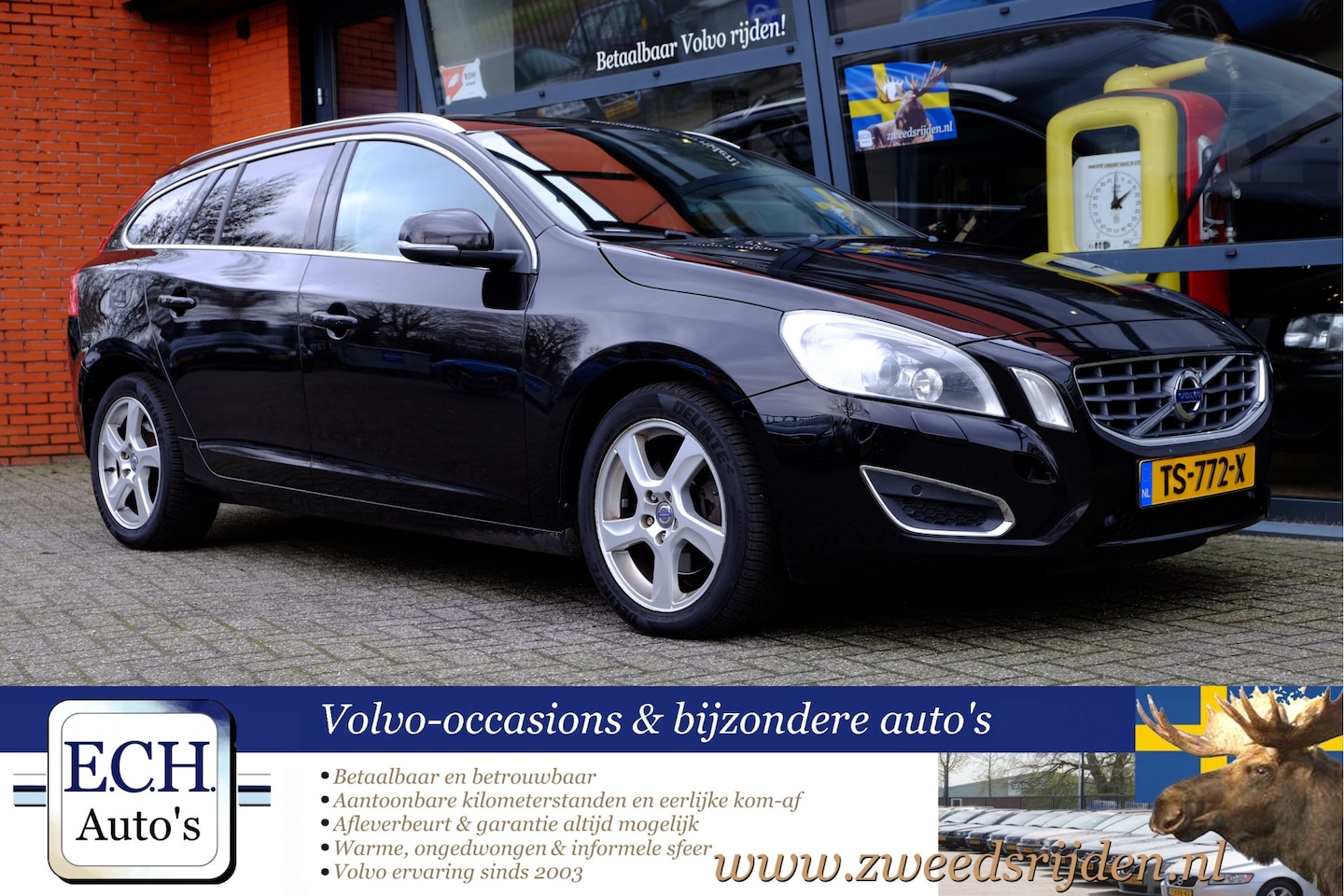 Volvo V60 - D3 163 pk Aut. Summum, Leer, Xenon, Elektr. stoel, Navi - AutoWereld.nl