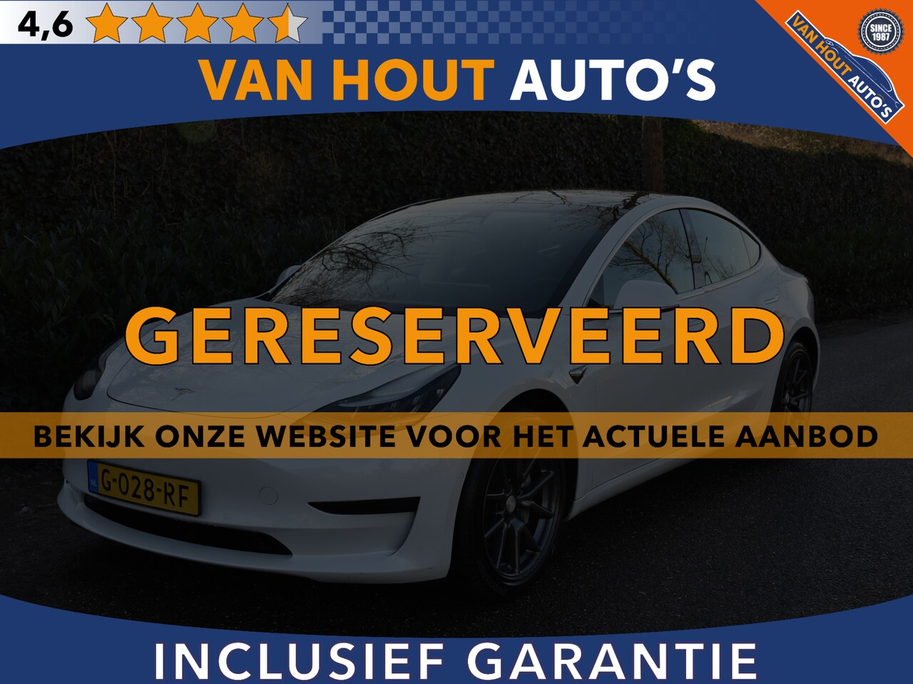 Tesla Model 3 - Standard RWD Plus 60 kWh | SoH-CHECK | AUTO PILOT | 360 CAMERA | GERESERVEERD - AutoWereld.nl