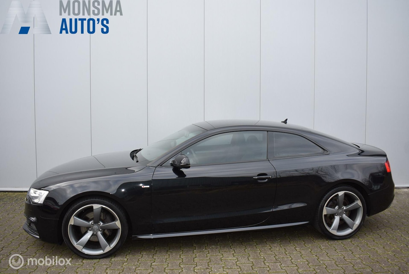 Audi A5 Coupé - 2.0 TFSI AUT. S-Line Zwart 19" Rotor Black Optic Leder Xenon Navi PDC - AutoWereld.nl