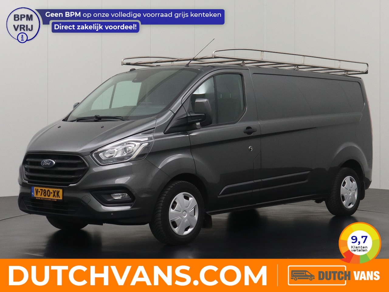 Ford Transit Custom - 2.0TDCI 130PK Lang Achterdeuren | Imperiaal | Trekhaak | Betimmering | Airco | Camera - AutoWereld.nl