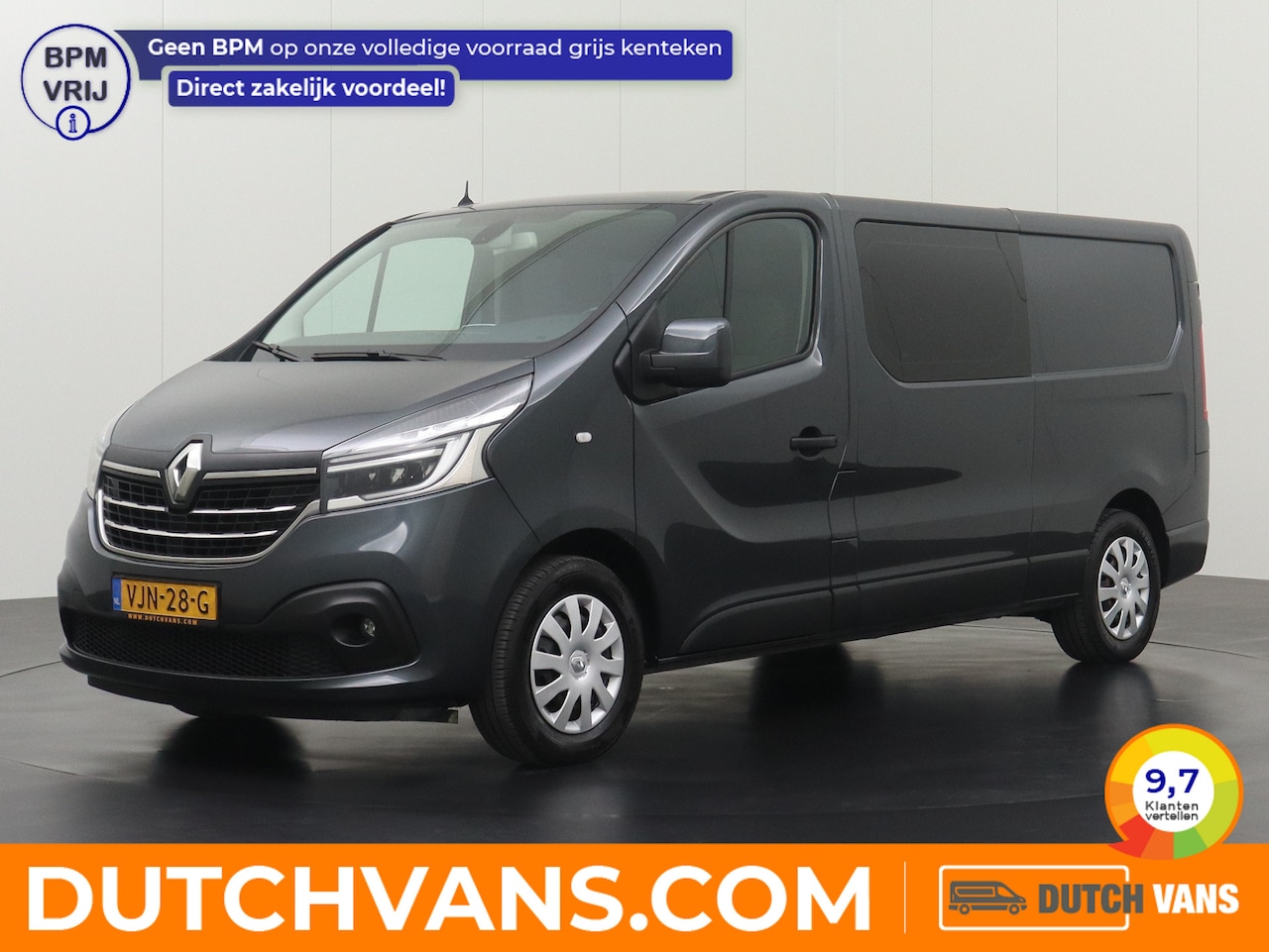 Renault Trafic - 2.0DCi 145PK Automaat Lang Business Dubbele Cabine | Navigatie | Camera | Betimmering | Tr - AutoWereld.nl