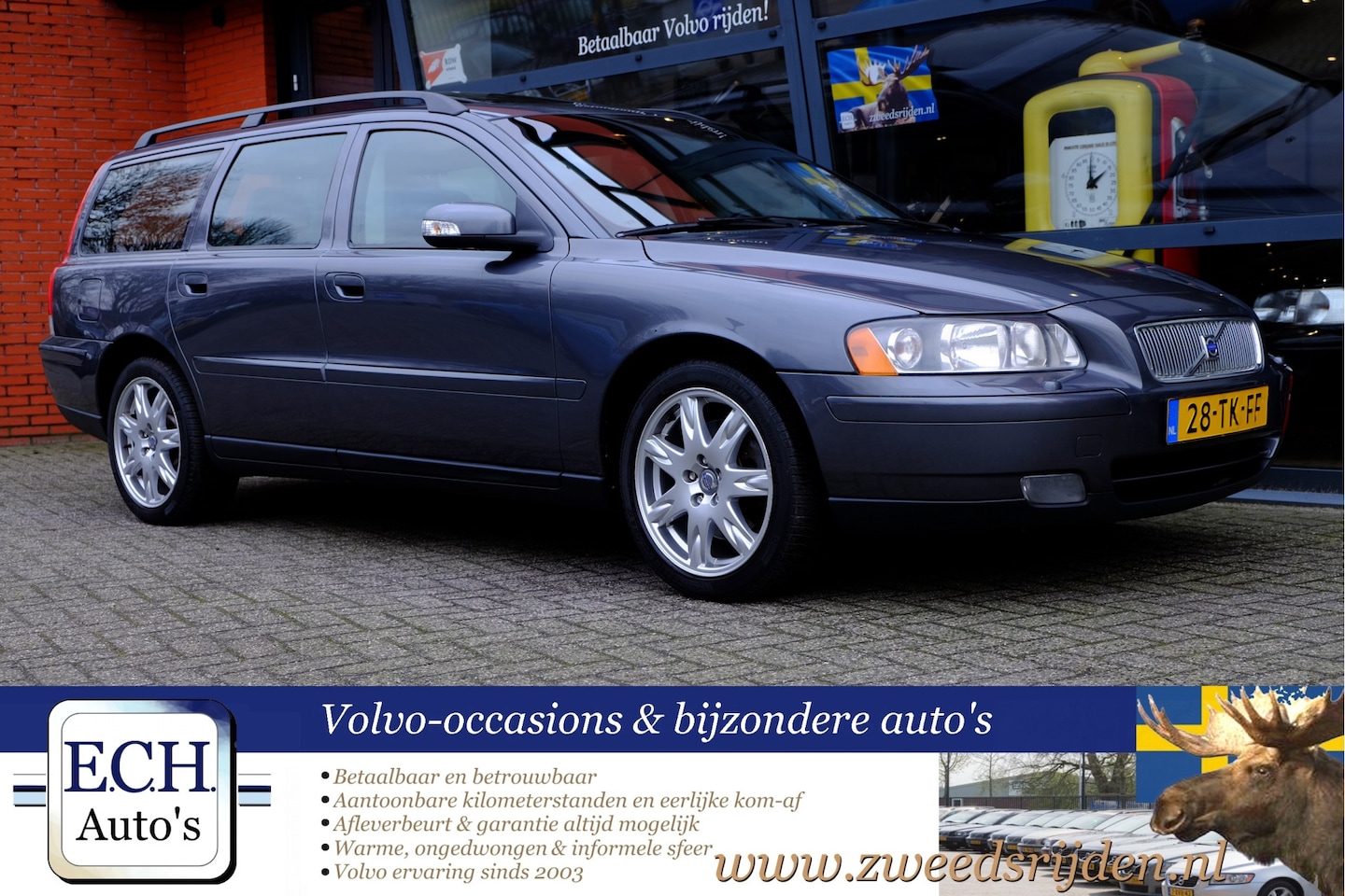 Volvo V70 - 2.0T Edition II 2.0T 180 pk Edition II, Schuifdak, Leer, Trekhaak - AutoWereld.nl