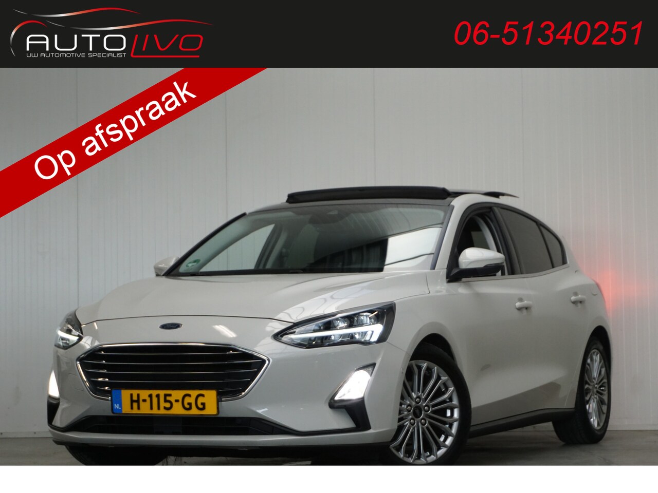 Ford Focus - 1.5 EcoBlue Titanium Business AUTOMAAT! BOM VOL! PANO NAV CLIMA CAMERA TREKHAAK etc. - AutoWereld.nl