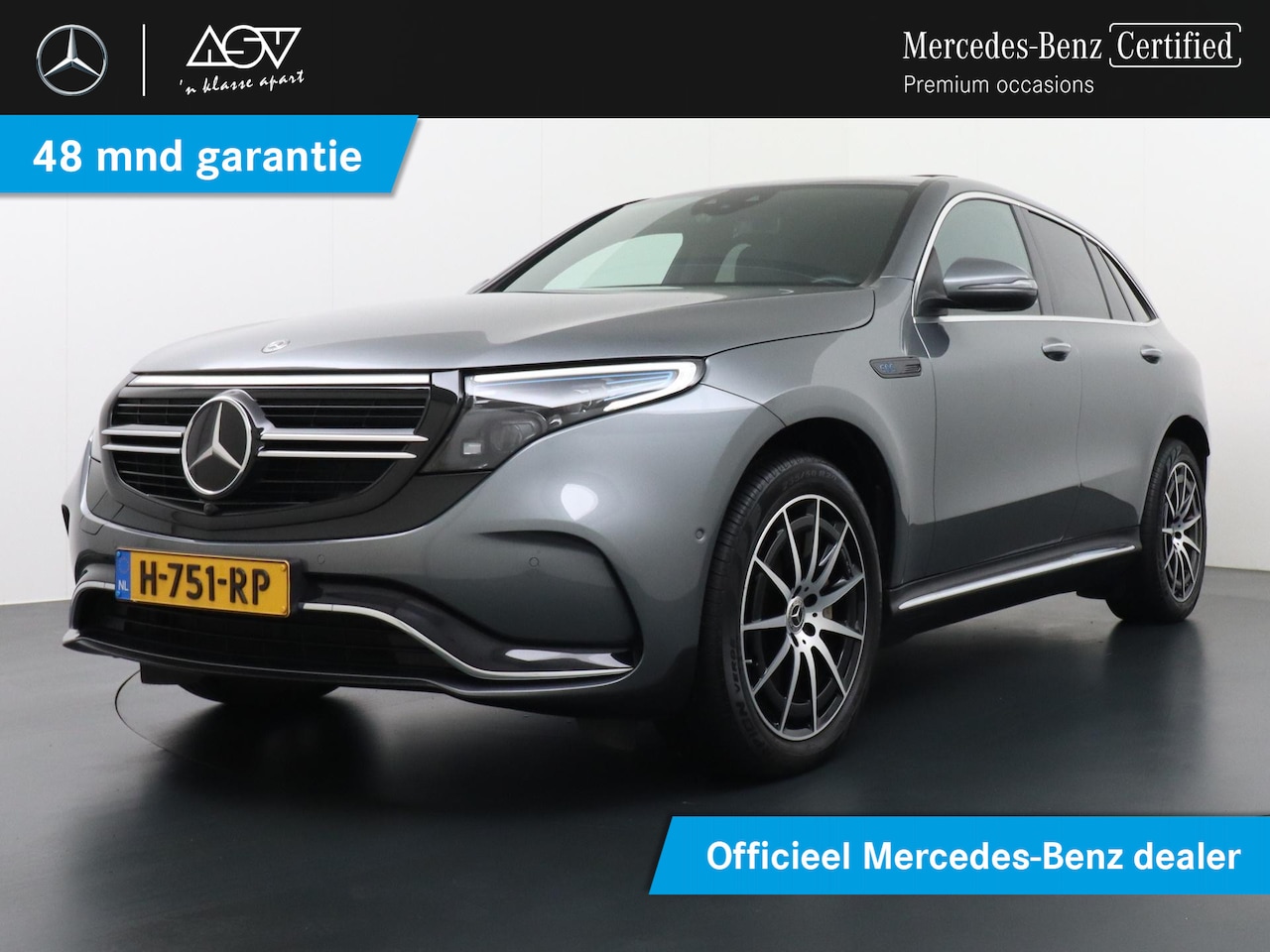 Mercedes-Benz EQC - 400 4MATIC AMG Business Solution 80 kWh Accu | Schuif - Kanteldak | Distronic Cruise Contr - AutoWereld.nl