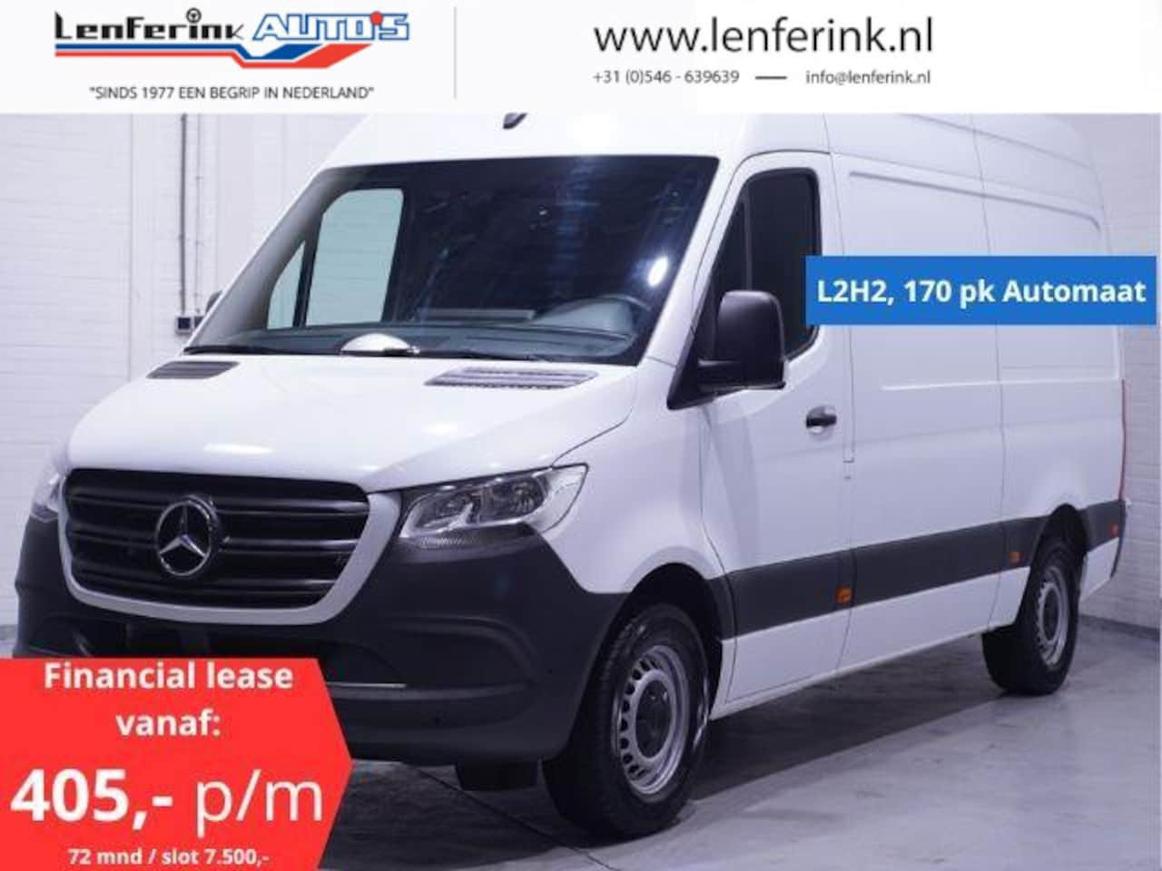 Mercedes-Benz Sprinter - 317 CDI 170 pk Aut. L2H2 Navi, Camera Laadruimte Pakket, Cruise Control, PDC V+A, 3-Zits - AutoWereld.nl