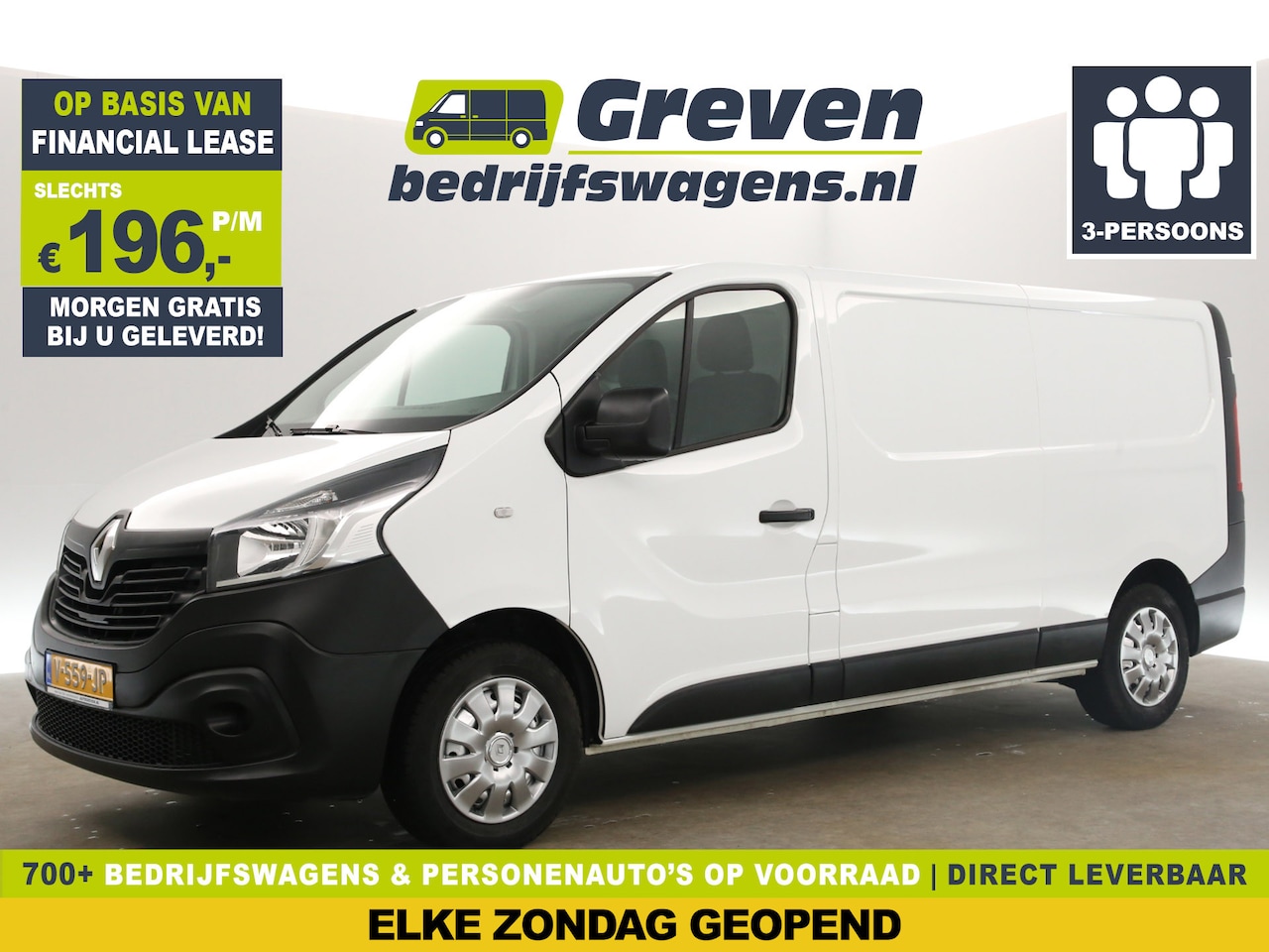 Renault Trafic - 1.6 dCi T29 L2H1 3 Persoons Elektrpakket Bluetooth Schuifdeur Trekhaak - AutoWereld.nl