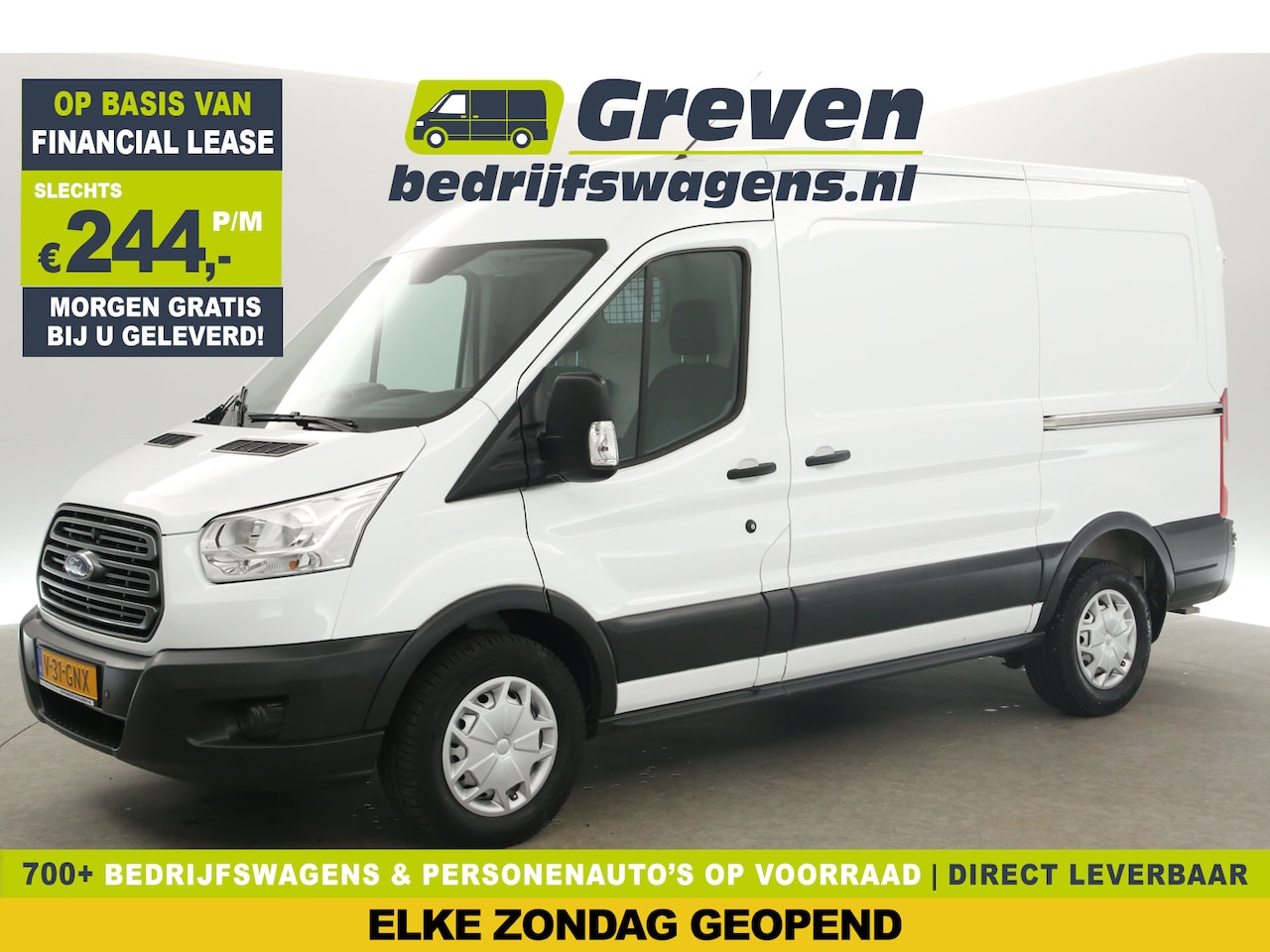 Ford Transit - 350 2.0 TDCI L2H2 170PK 2800KG Trekgew. Airco Cruise Parkeersensoren LED Elektrpakket - AutoWereld.nl