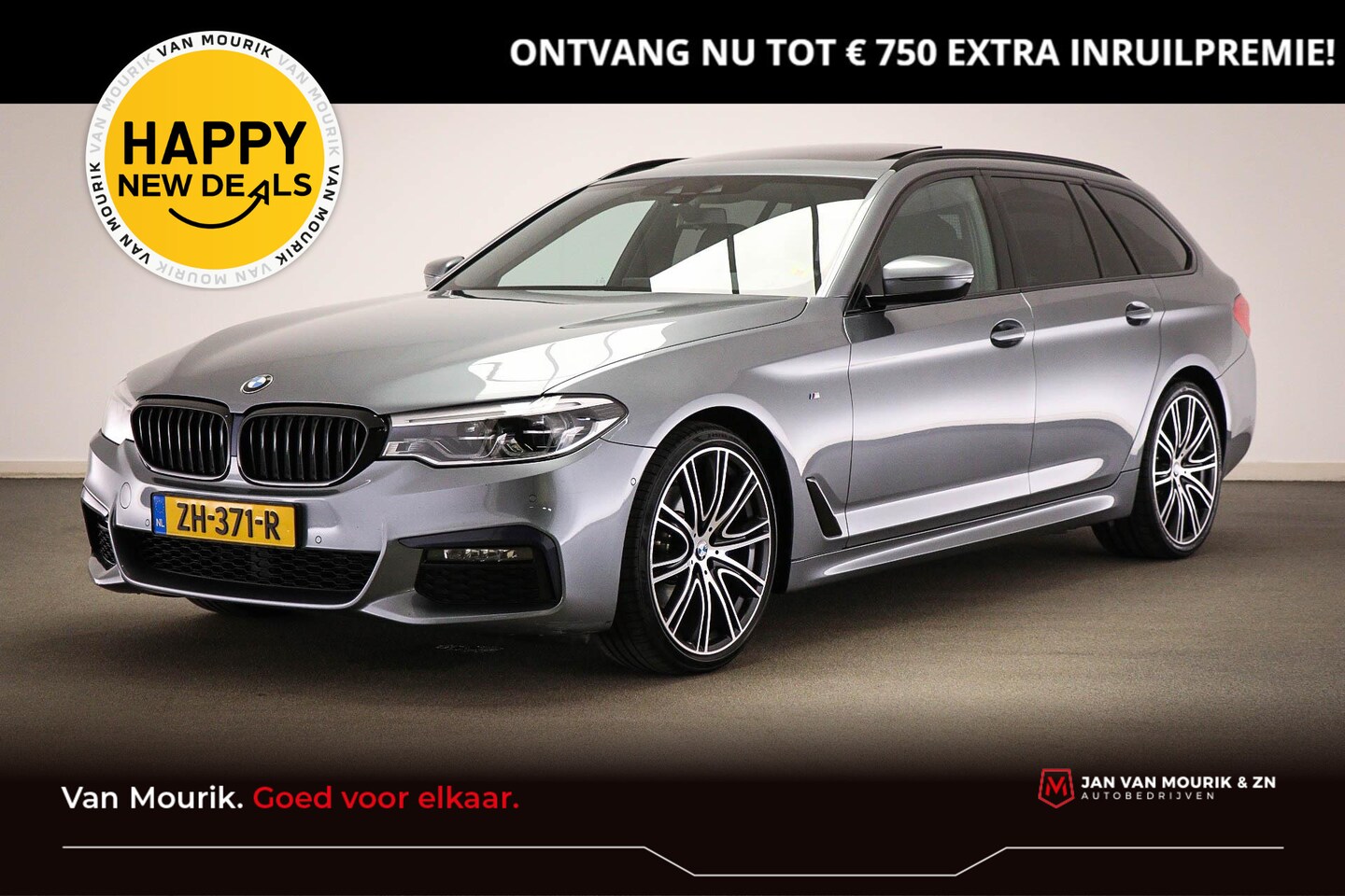 BMW 5-serie Touring - 520i High Executive M SPORT / PARKING- PACK | Panoramadak | Lederen bekleding | Afneembare - AutoWereld.nl